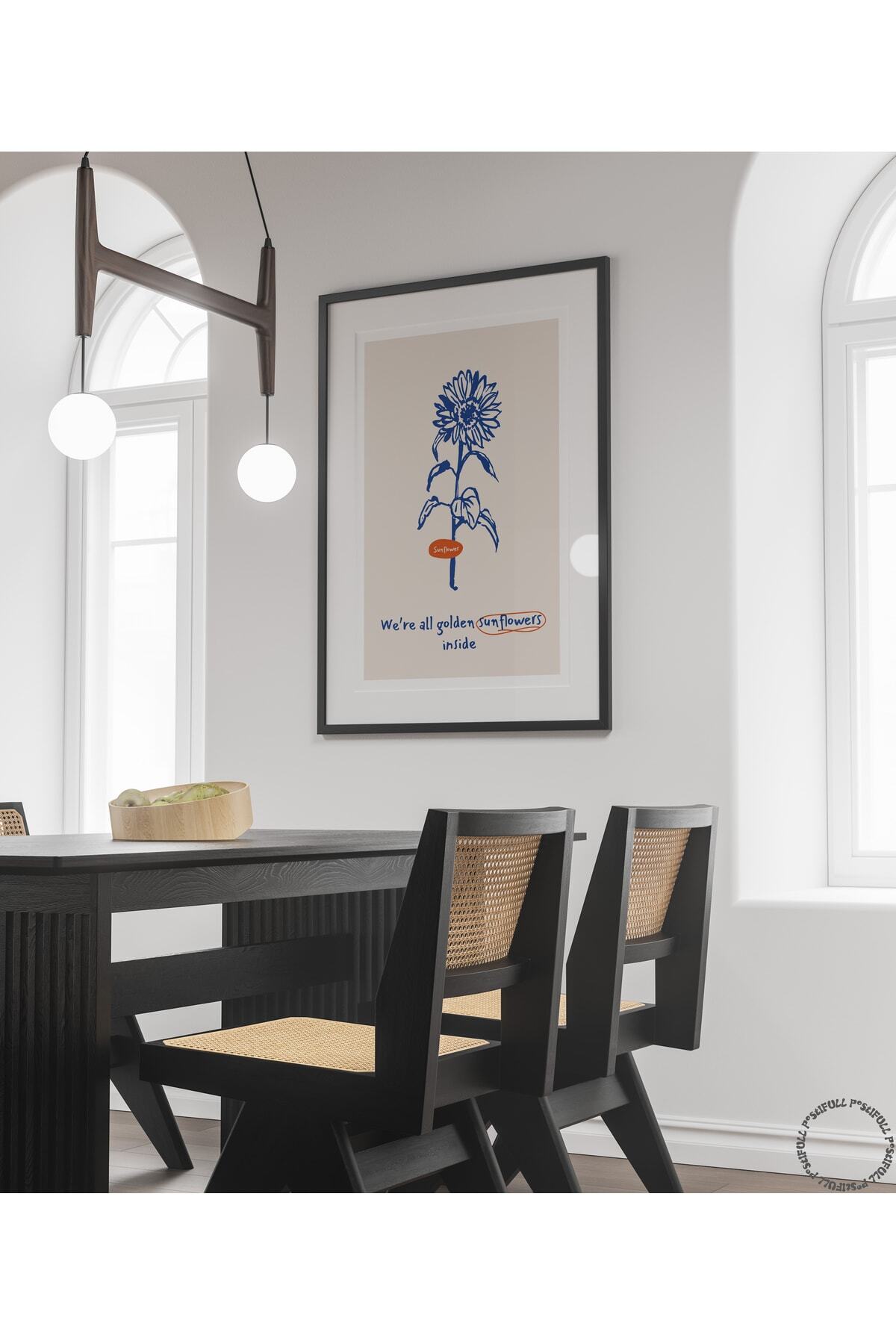 Botanik Poster - Çiçek Çizimi Çerçevesiz Poster
