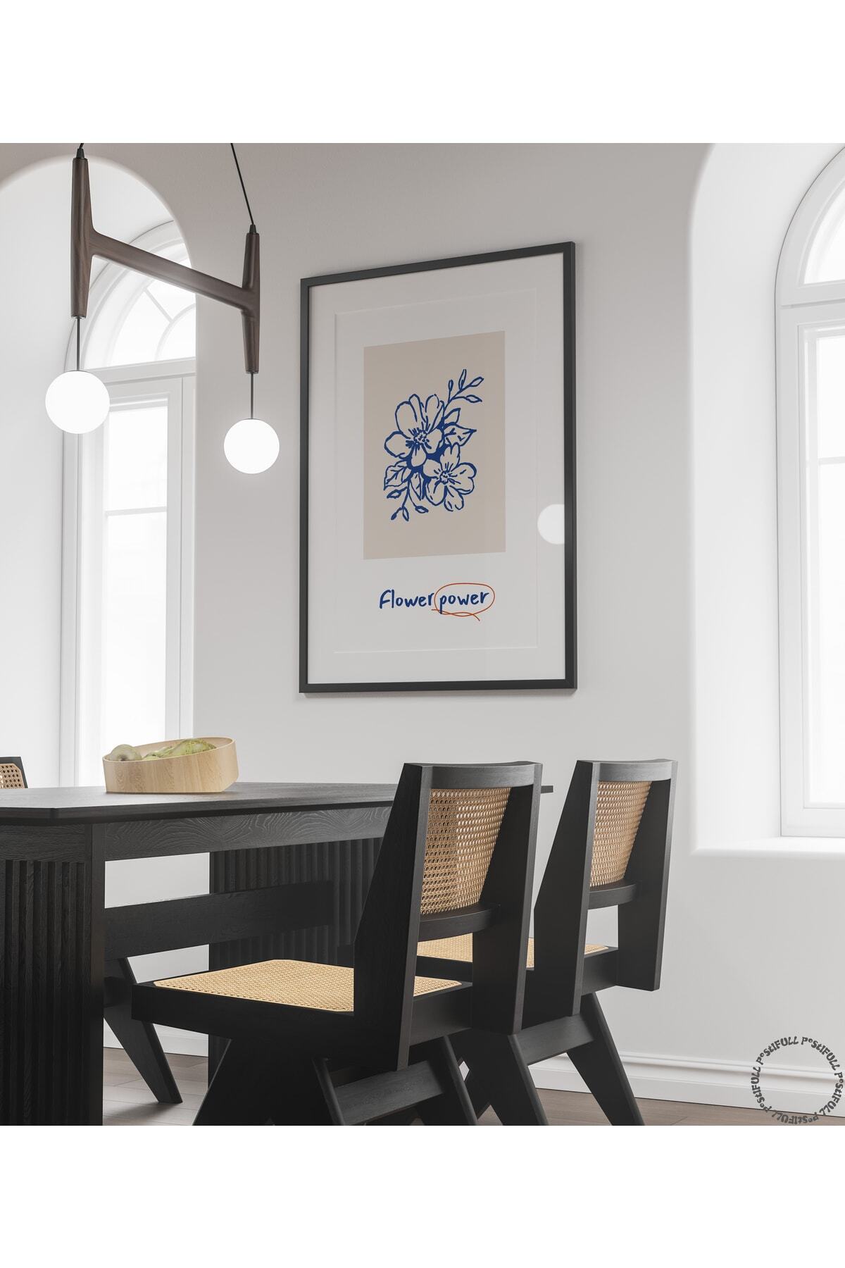 Botanik Poster - Çiçek Çizimi Çerçevesiz Poster