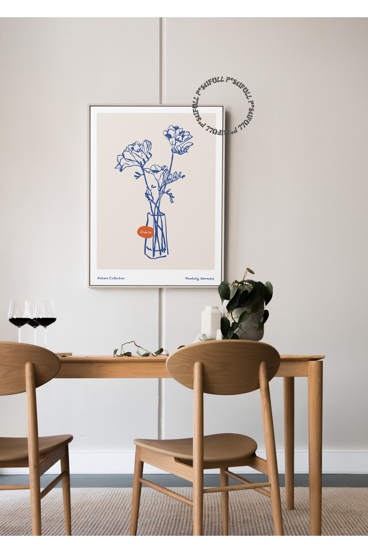 Botanik Poster - Çiçek Çizimi Çerçevesiz Poster