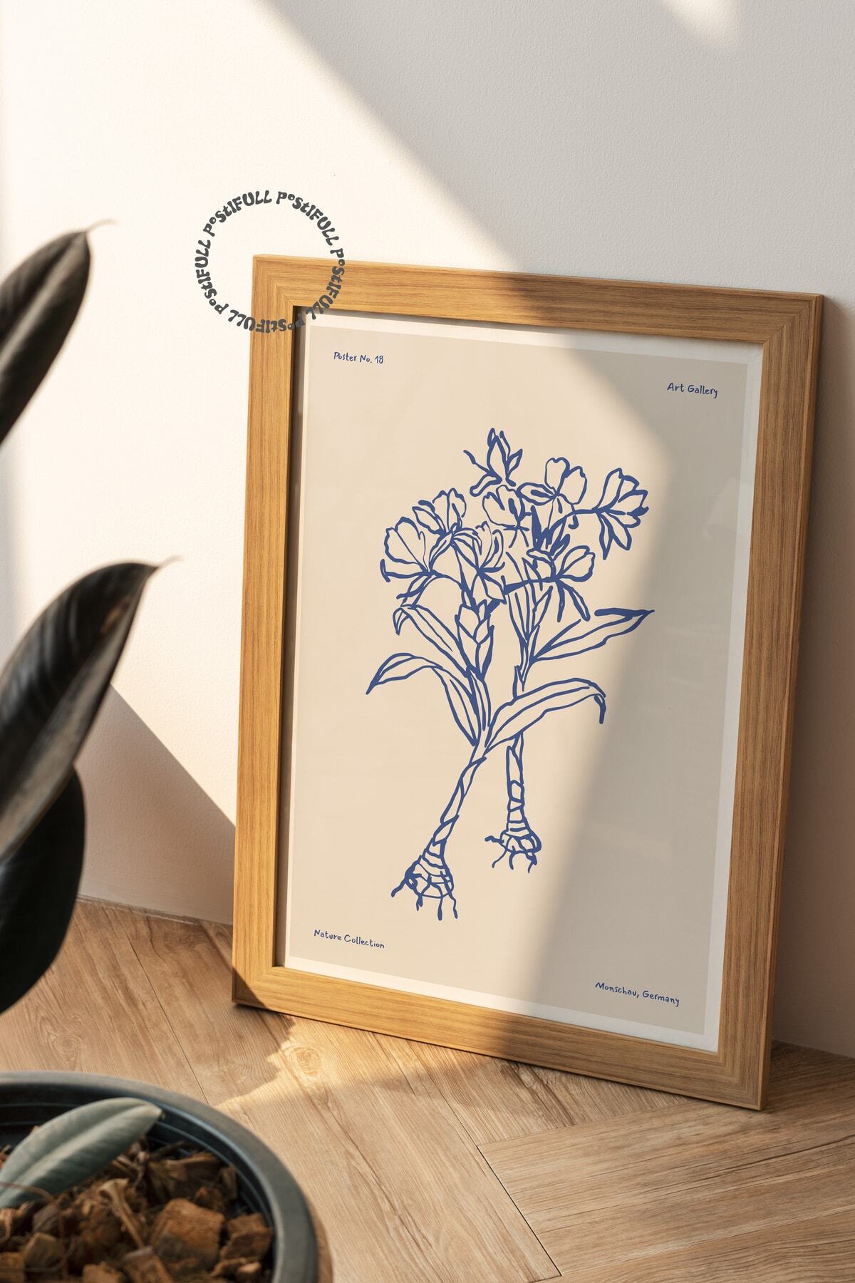 Botanik Poster - Çiçek Çizimi Çerçevesiz Poster