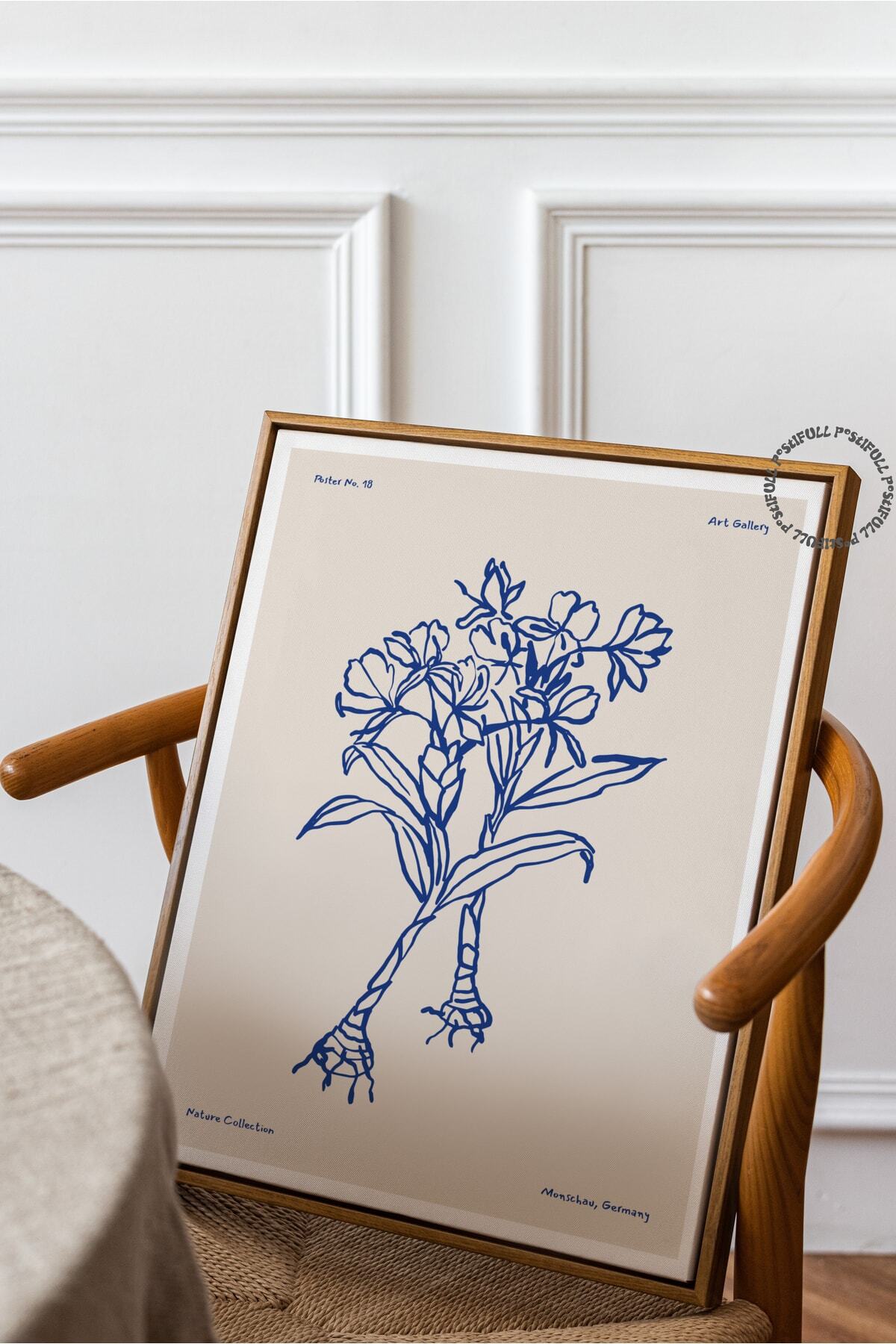 Botanik Poster - Çiçek Çizimi Çerçevesiz Poster
