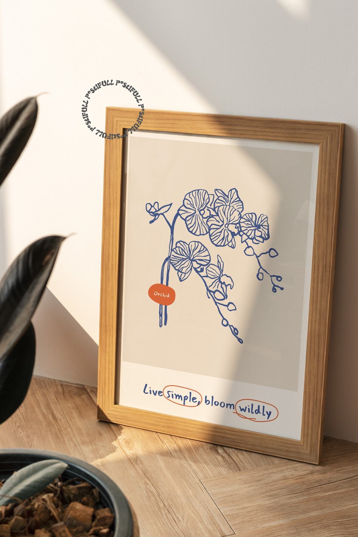 Botanik Poster - Çiçek Çizimi Çerçevesiz Poster