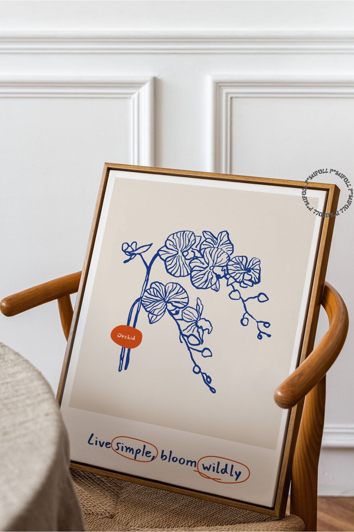 Botanik Poster - Çiçek Çizimi Çerçevesiz Poster
