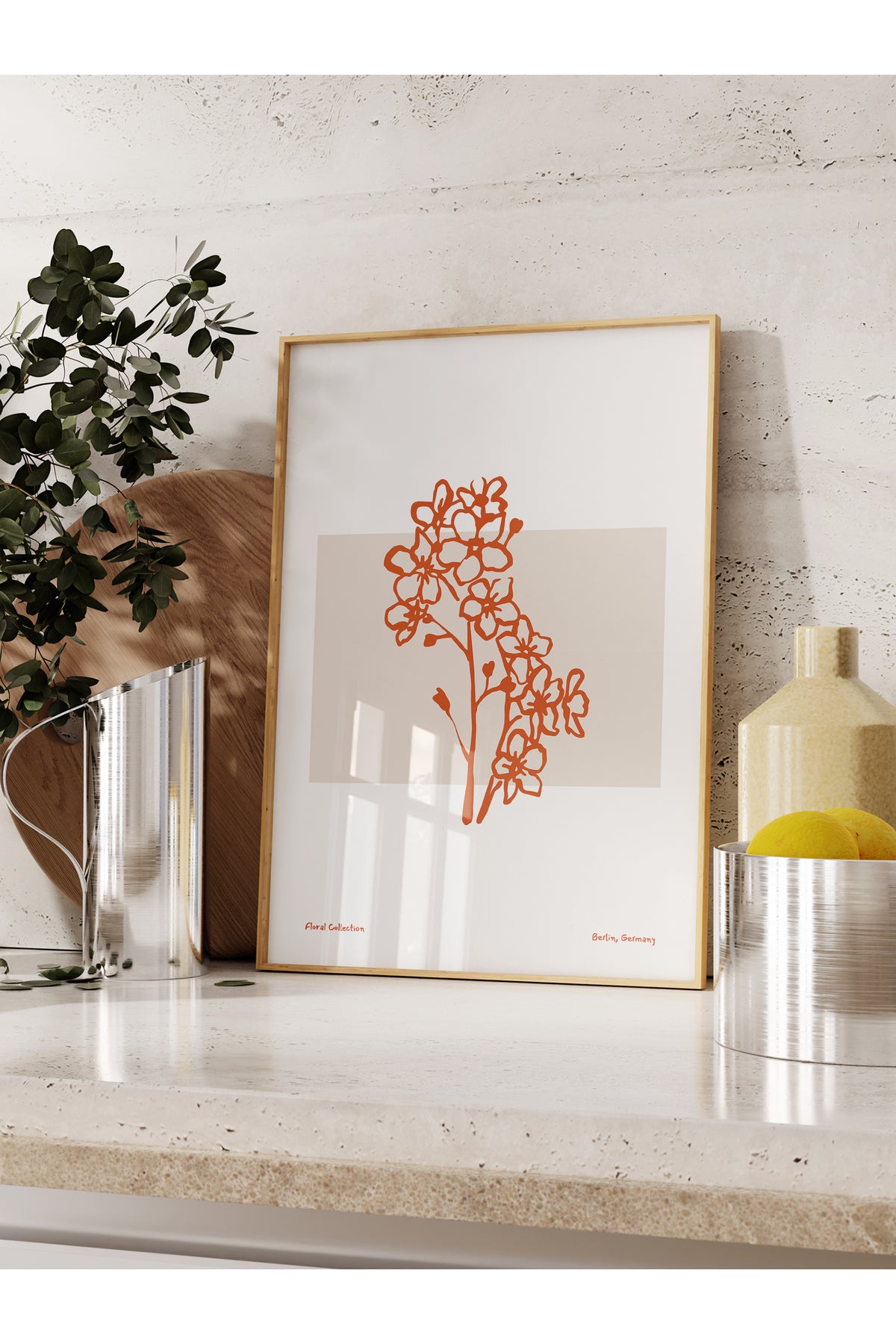 Botanik Poster - Çiçek Çizimi Çerçevesiz Poster