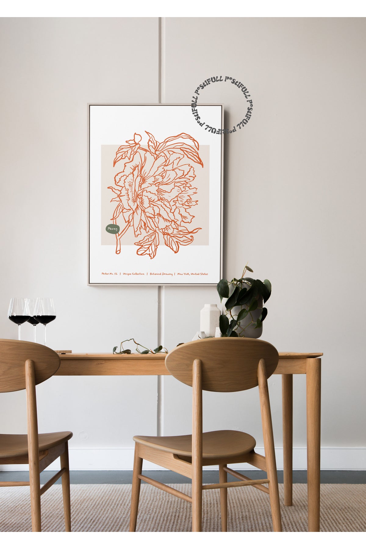 Botanik Poster - Çiçek Çizimi Çerçevesiz Poster