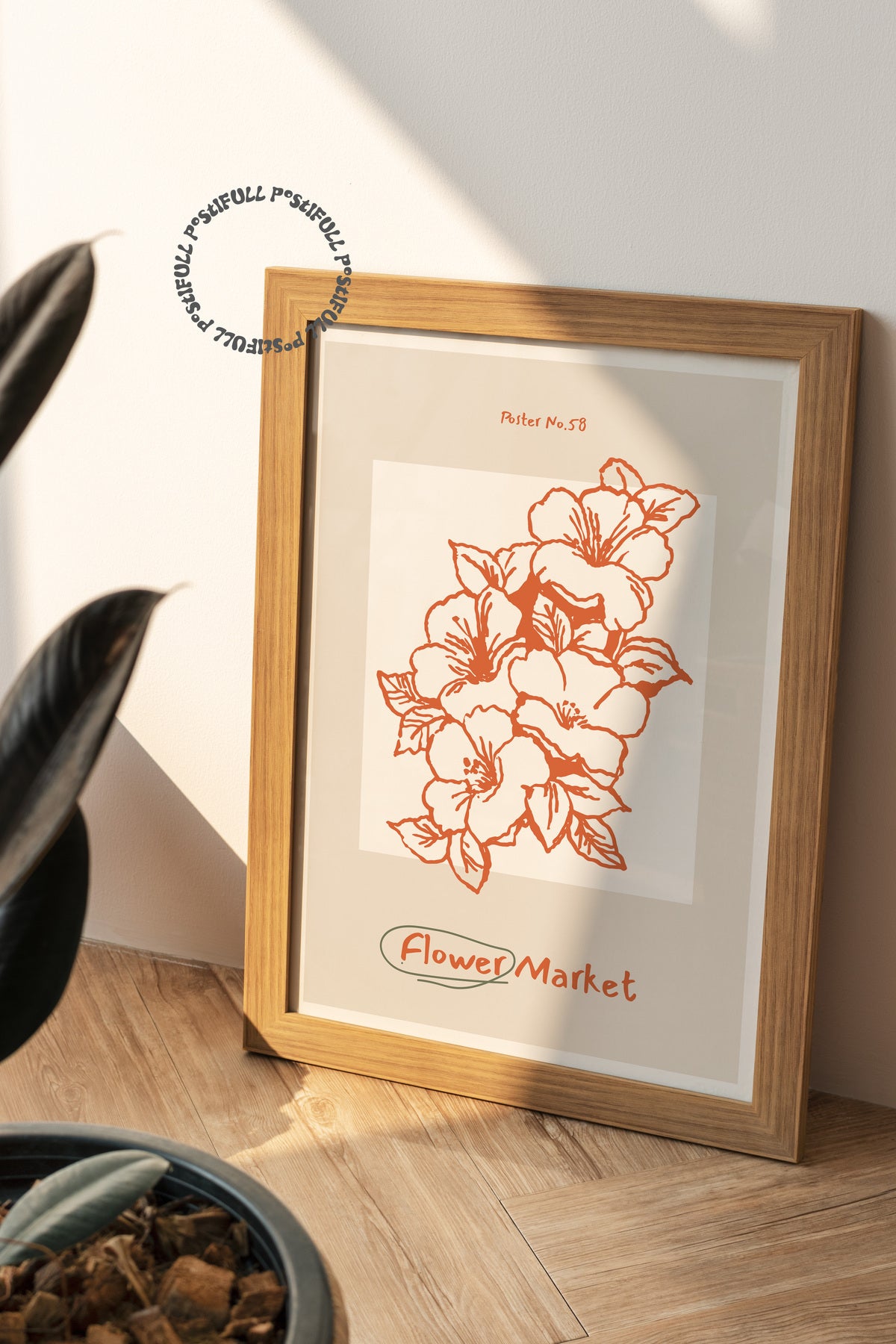 Botanik Poster - Çiçek Çizimi Çerçevesiz Poster