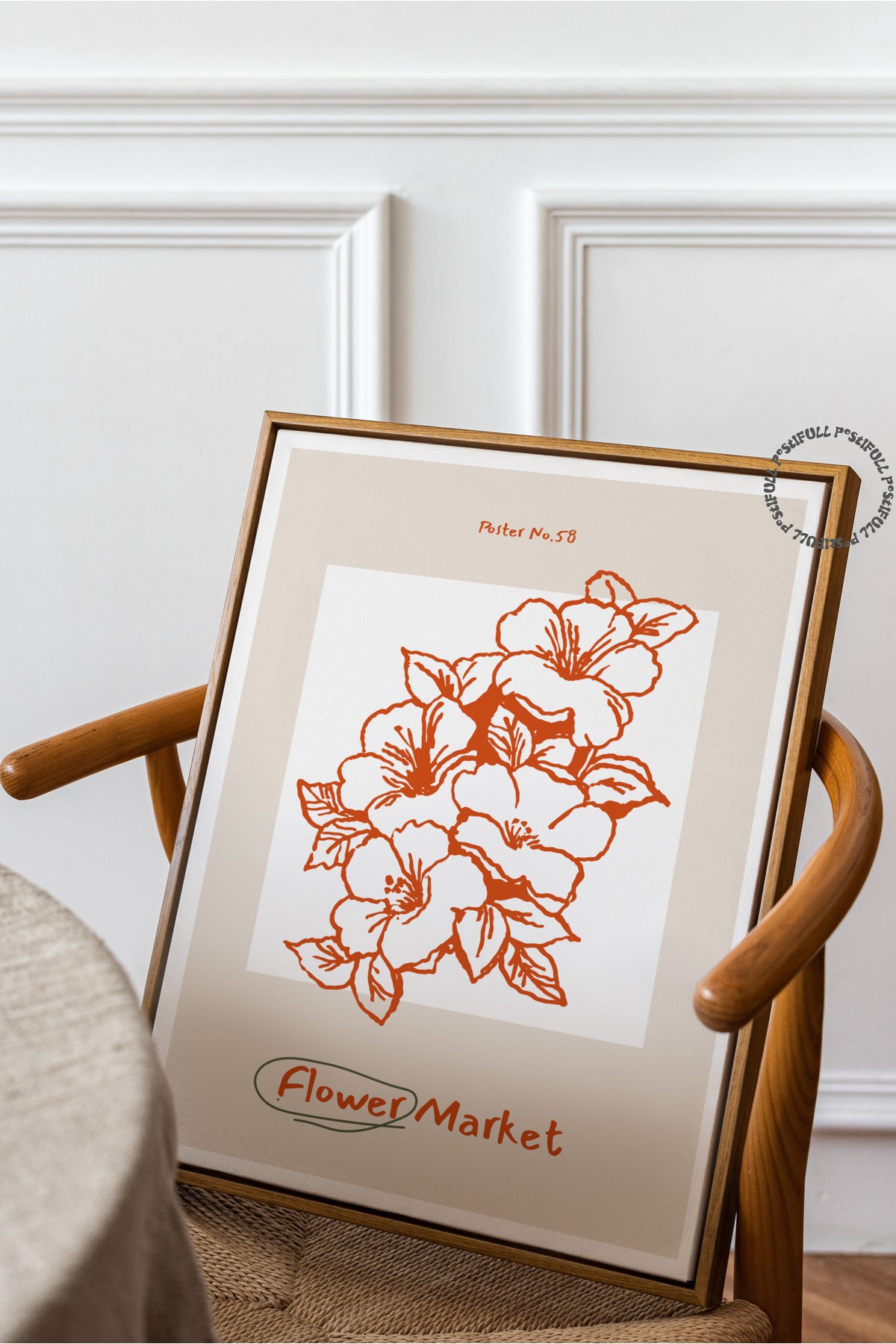 Botanik Poster - Çiçek Çizimi Çerçevesiz Poster