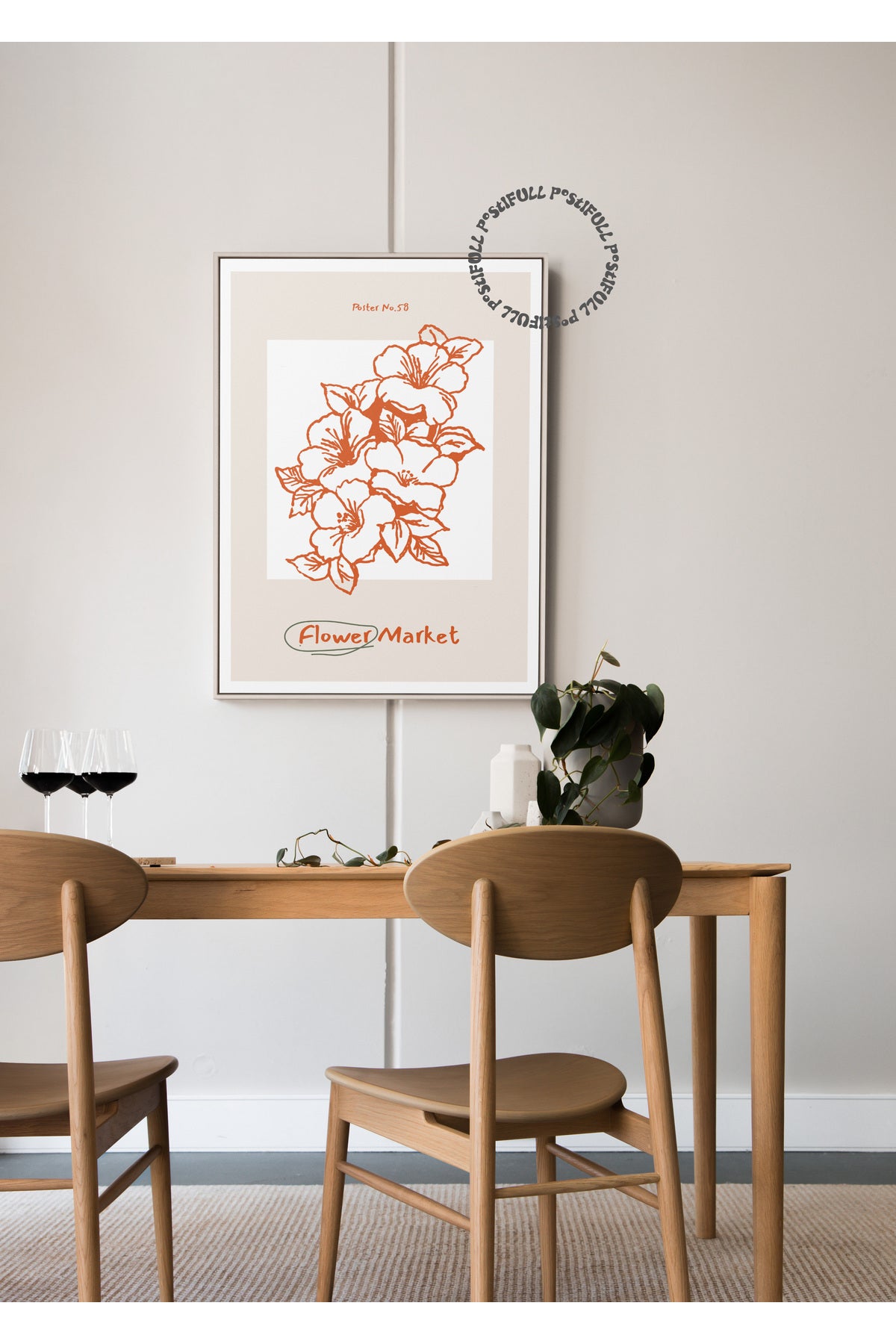 Botanik Poster - Çiçek Çizimi Çerçevesiz Poster