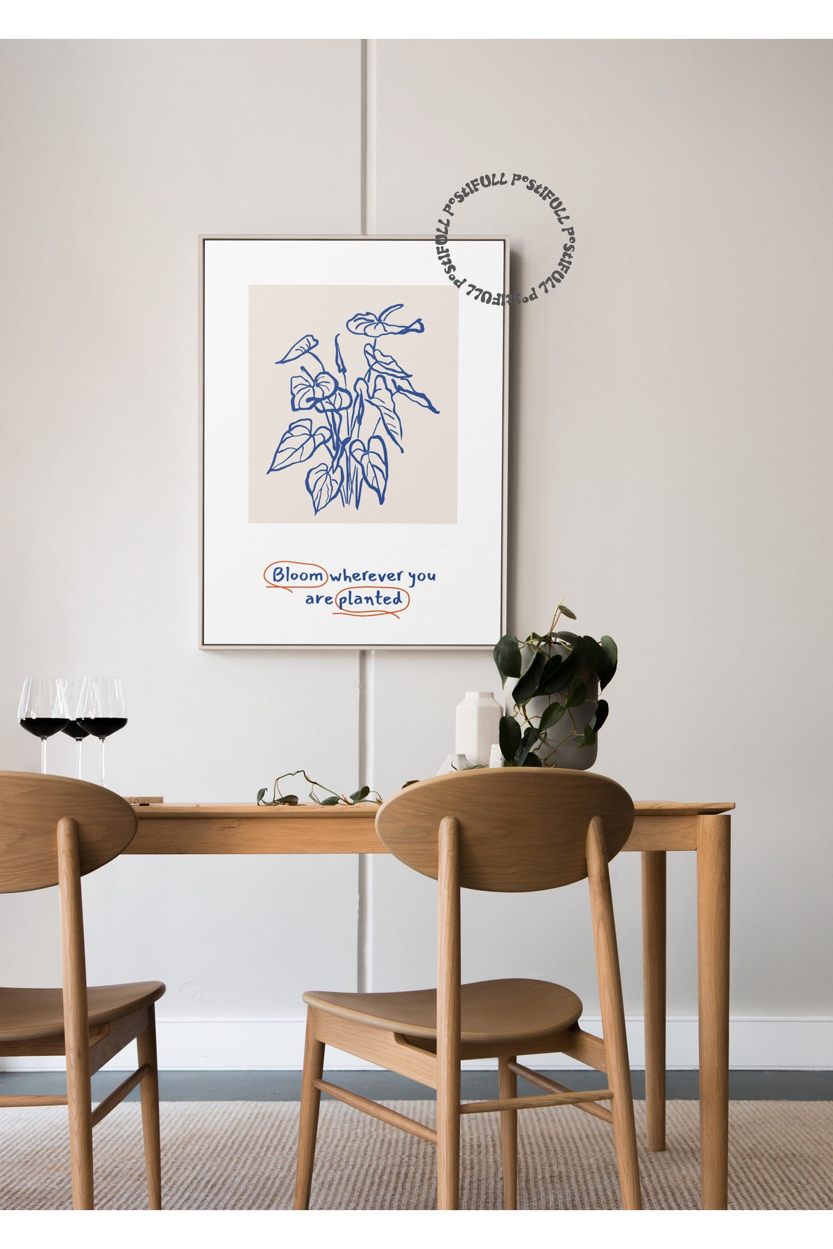 Botanik Poster - Çiçek Çizimi Çerçevesiz Poster