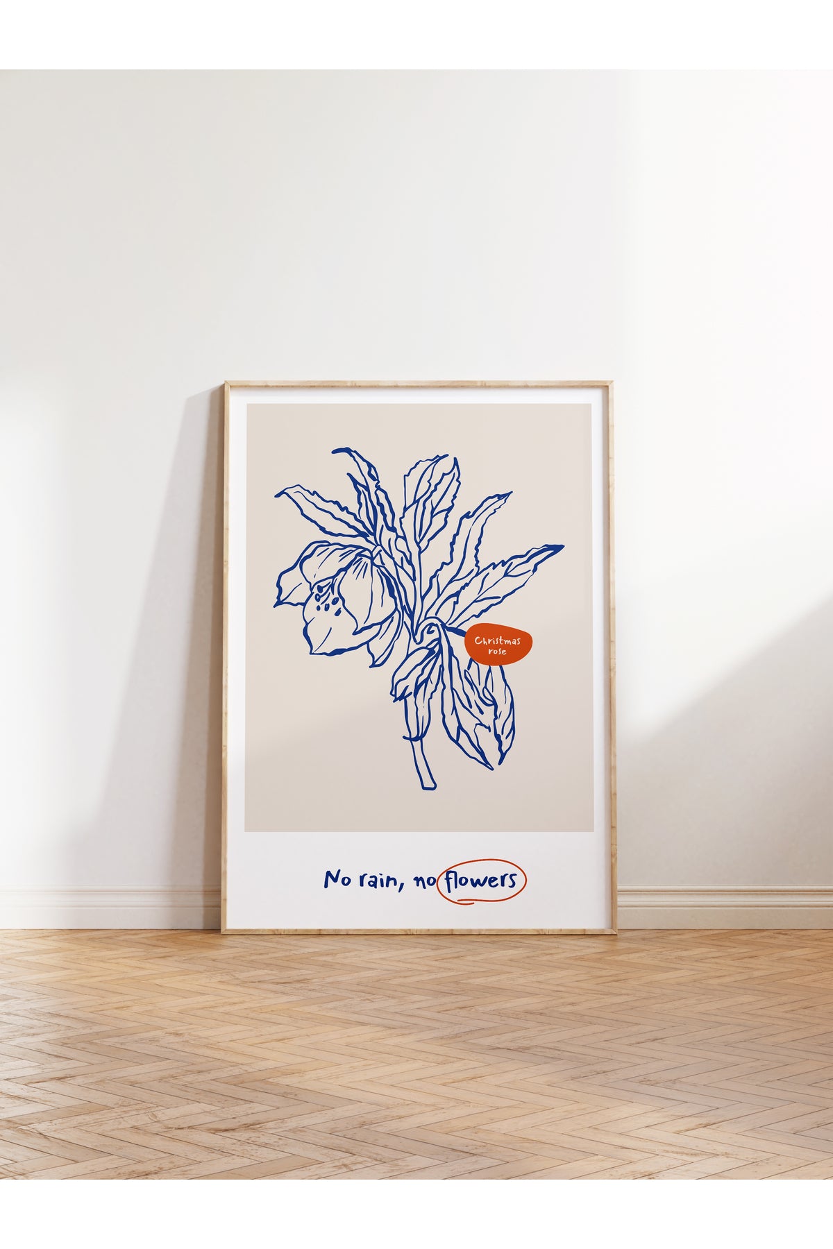 Botanik Poster - Çiçek Çizimi Çerçevesiz Poster