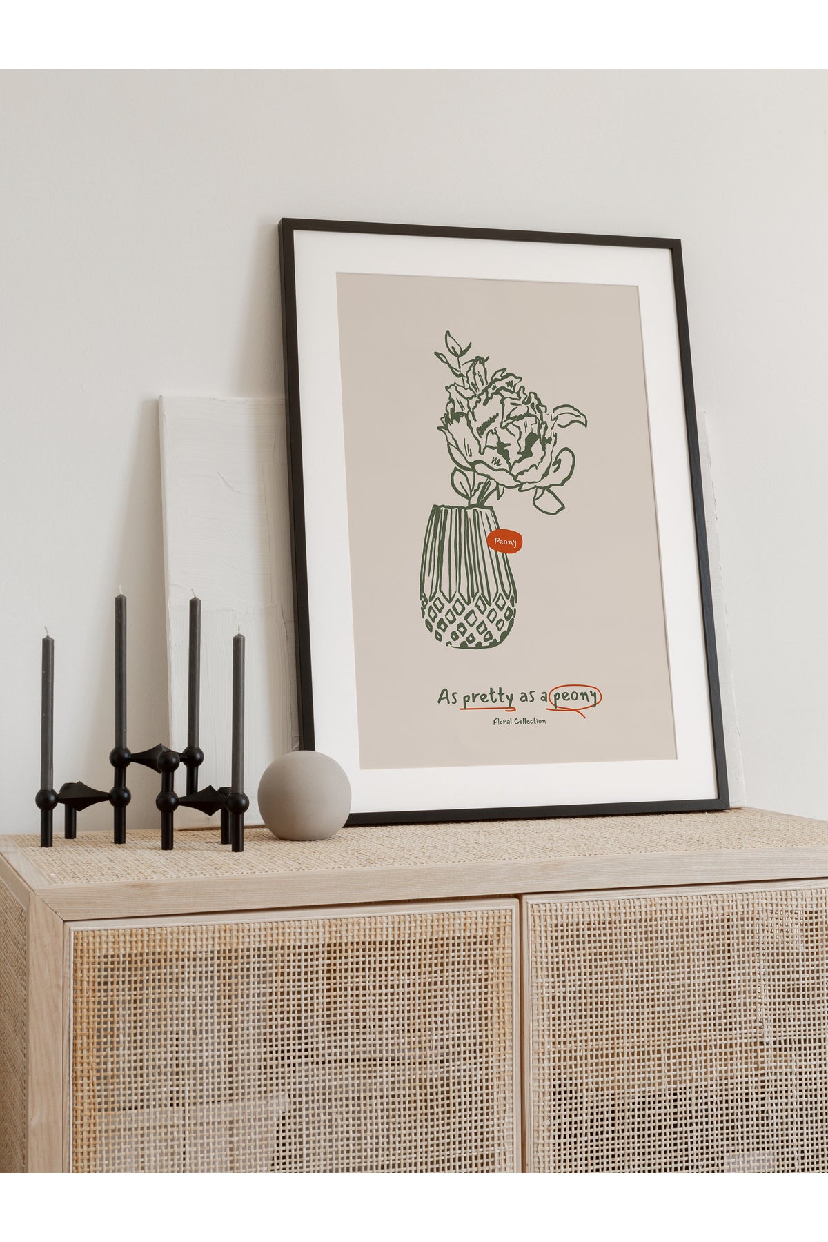 Botanik Poster - Çiçek Çizimi Çerçevesiz Poster