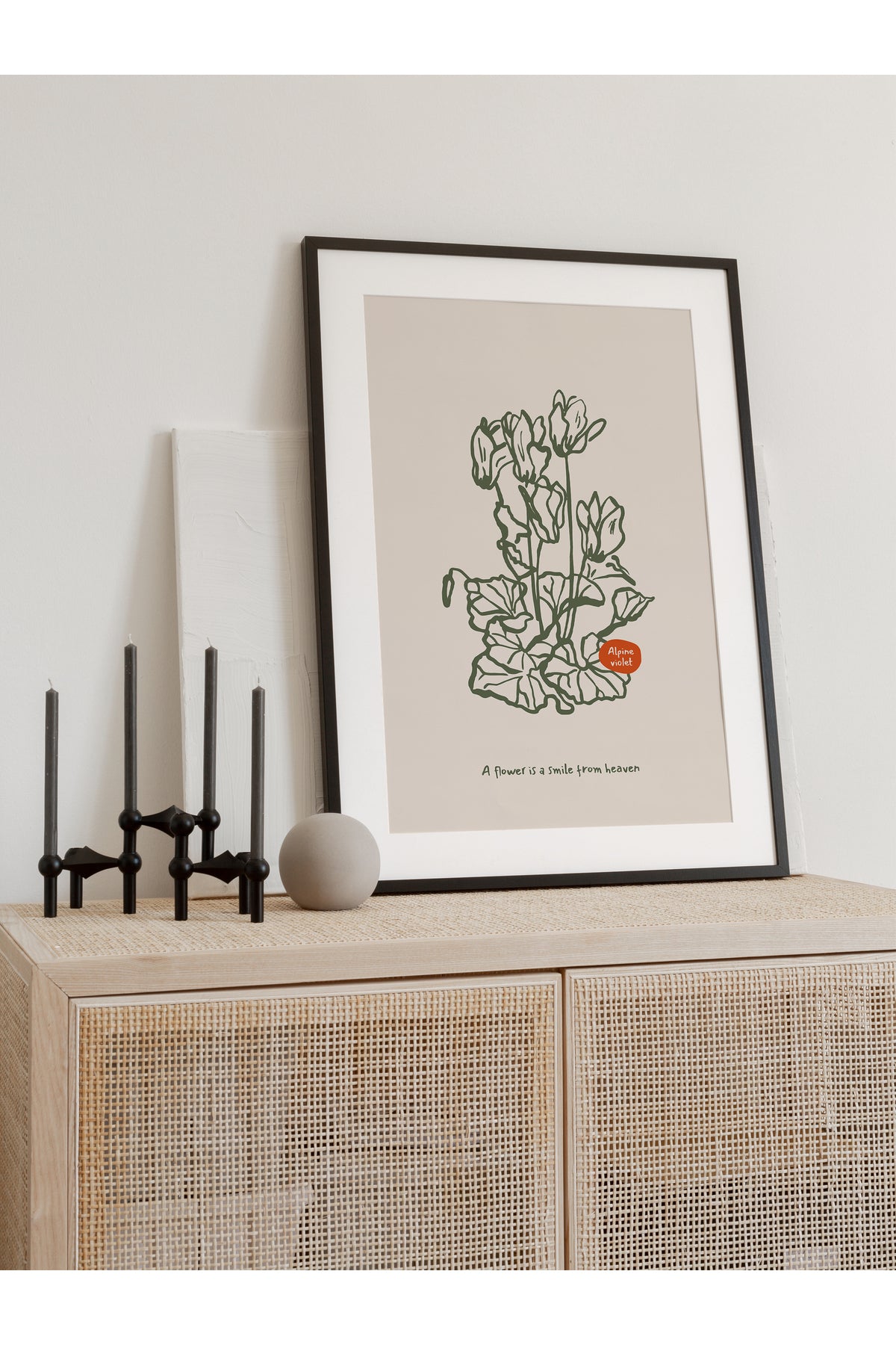 Botanik Poster - Çiçek Çizimi Çerçevesiz Poster