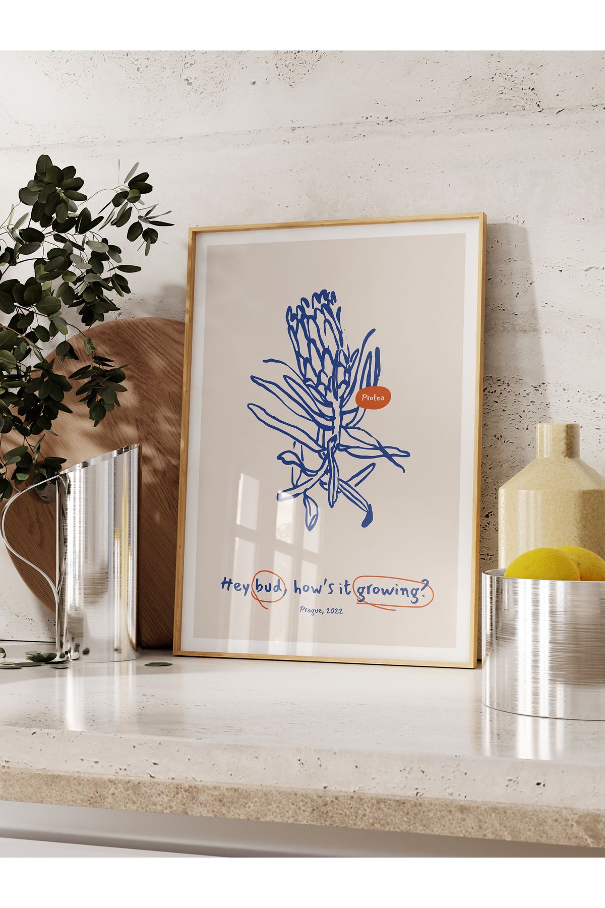 Botanik Poster - Ev Dekoru Estetik Poster - Flower Market Poster - Soyut Çizim Poster, Çerçevesiz
