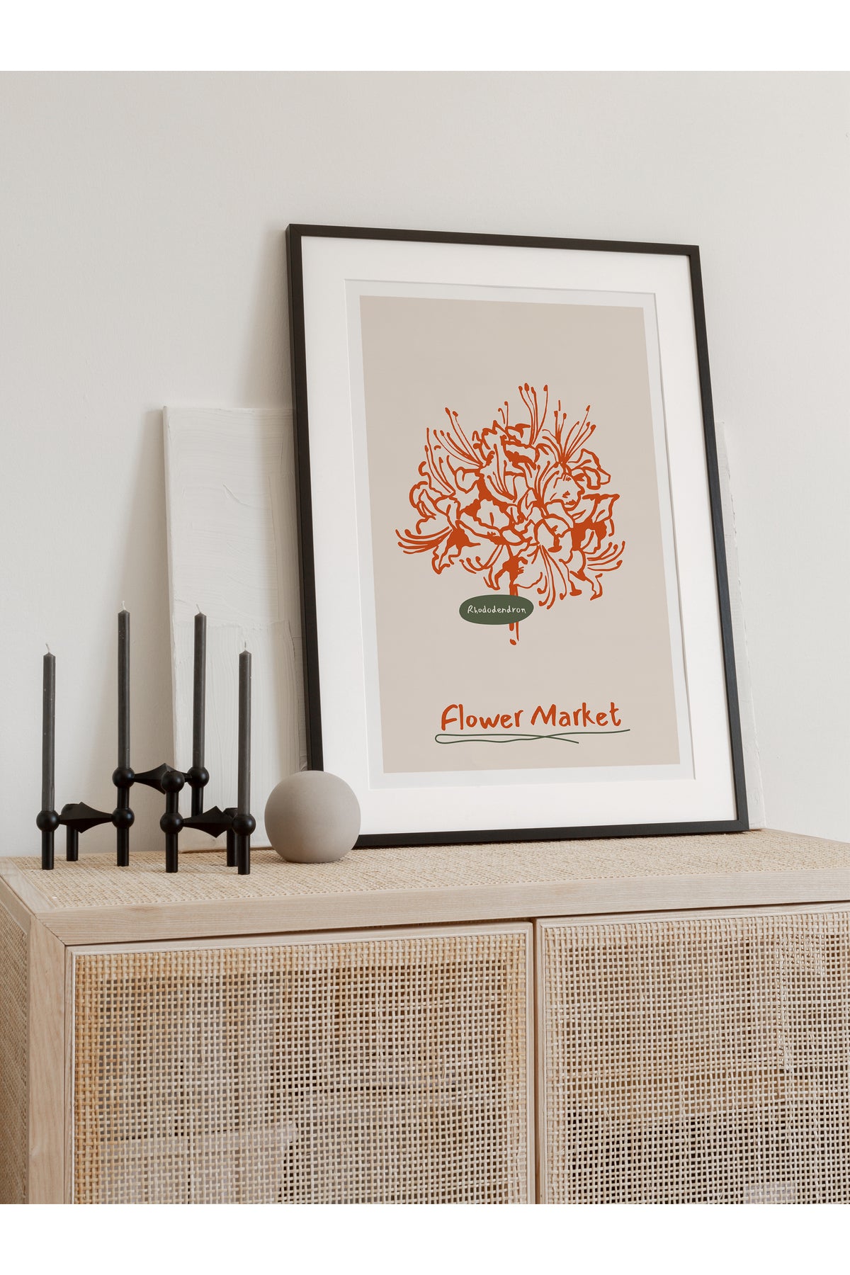 Botanik Poster - Çiçek Çizimi Çerçevesiz Poster