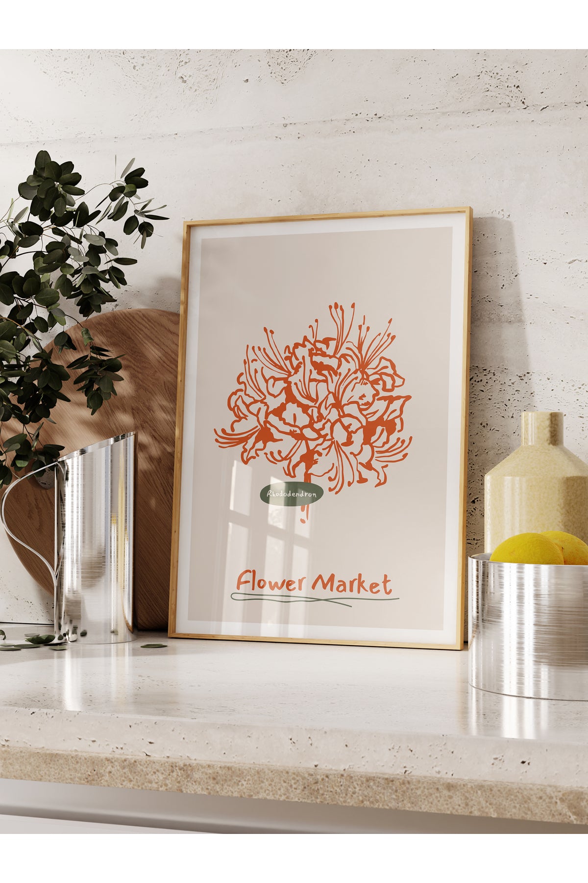 Botanik Poster - Çiçek Çizimi Çerçevesiz Poster