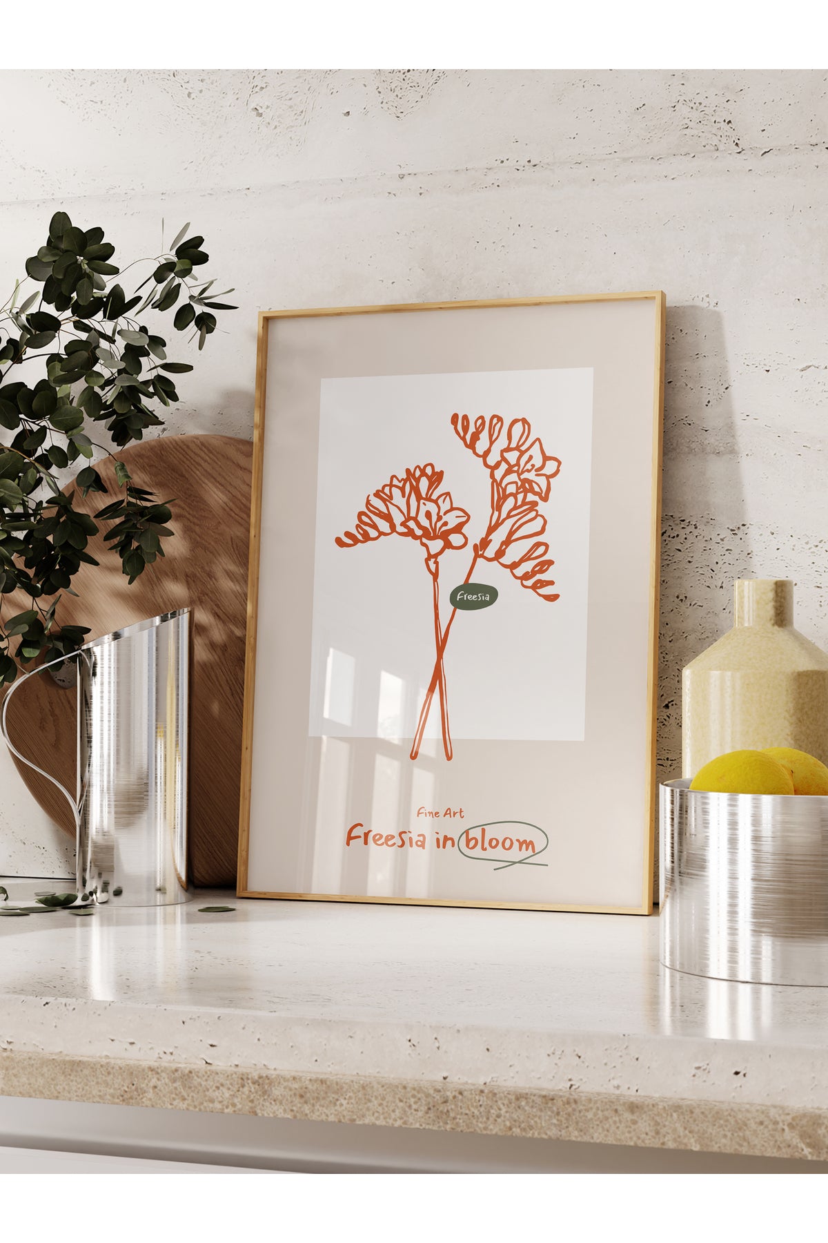 Botanik Poster - Çiçek Çizimi Çerçevesiz Poster