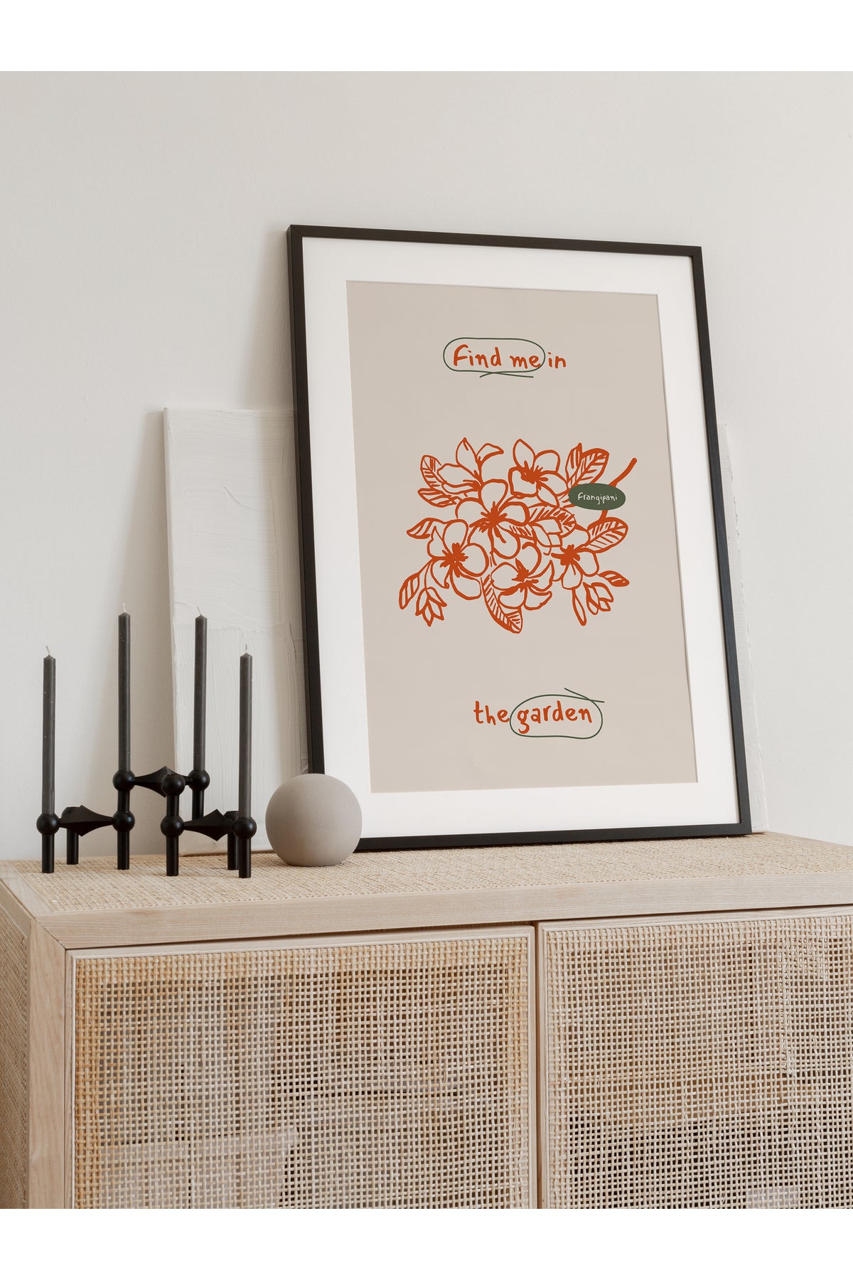 Botanik Poster - Çiçek Çizimi Çerçevesiz Poster