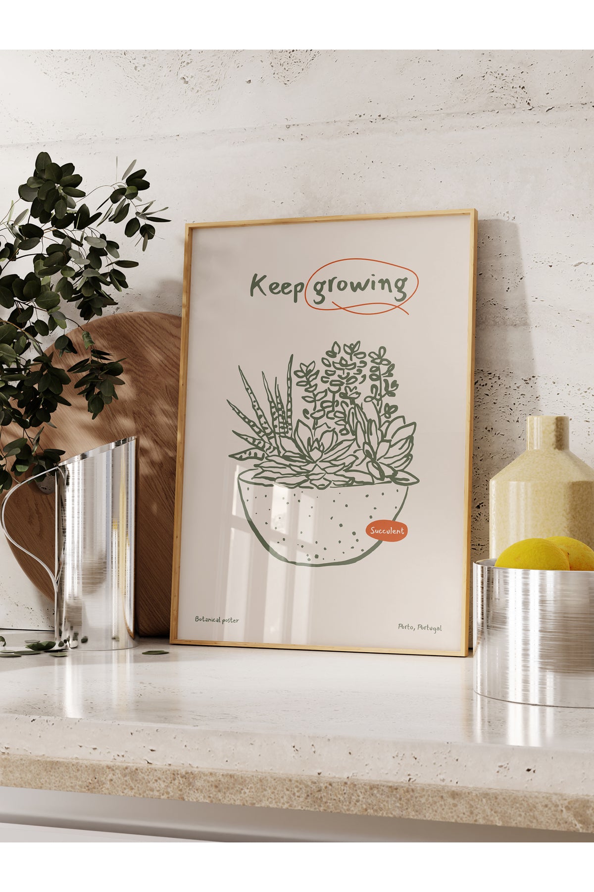 Botanik Poster - Çiçek Çizimi Çerçevesiz Poster