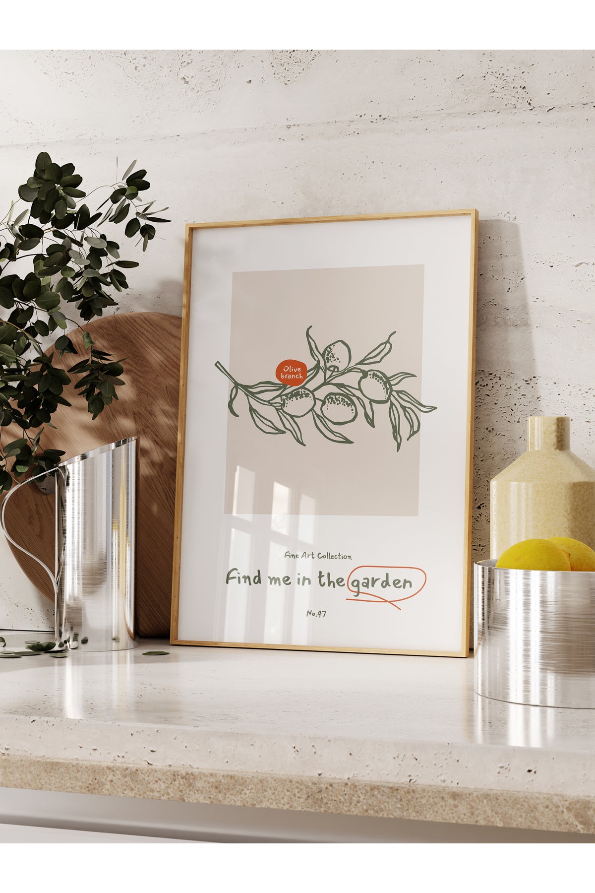 Botanik Poster - Çiçek Çizimi Çerçevesiz Poster