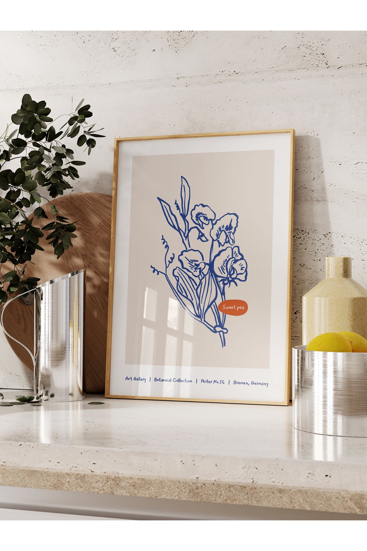 Botanik Poster - Çiçek Çizimi Çerçevesiz Poster