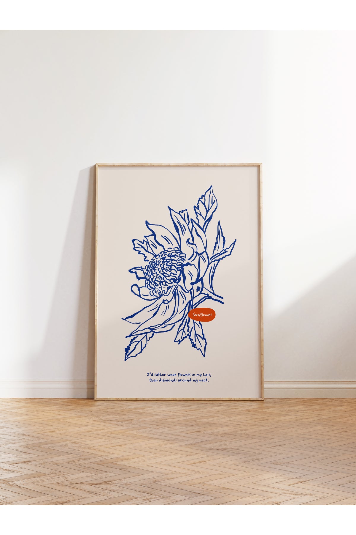 Botanik Poster - Çiçek Çizimi Çerçevesiz Poster