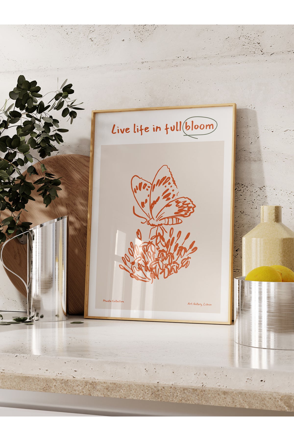 Botanik Poster - Çiçek Çizimi Çerçevesiz Poster