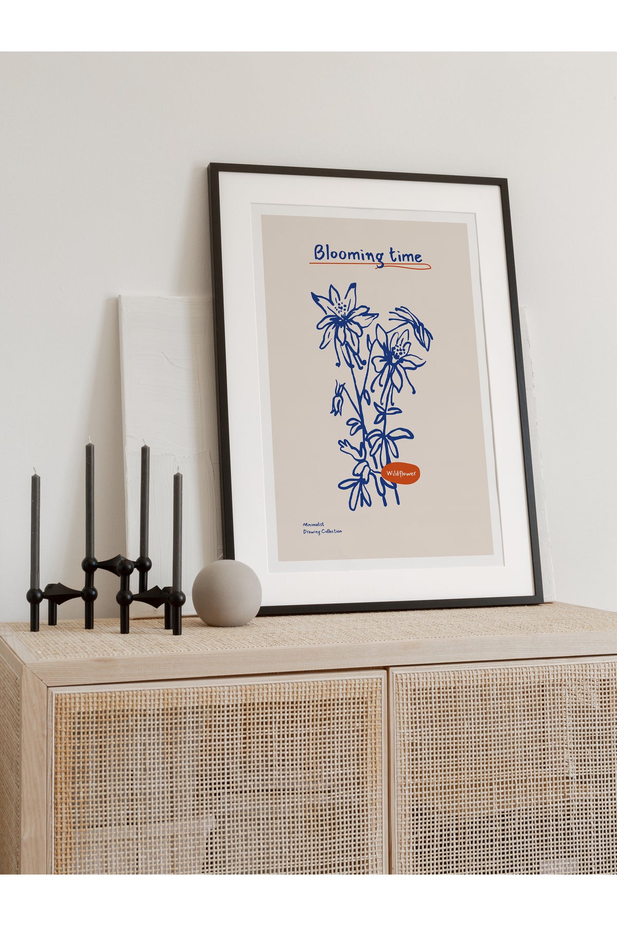Botanik Poster - Çiçek Çizimi Çerçevesiz Poster