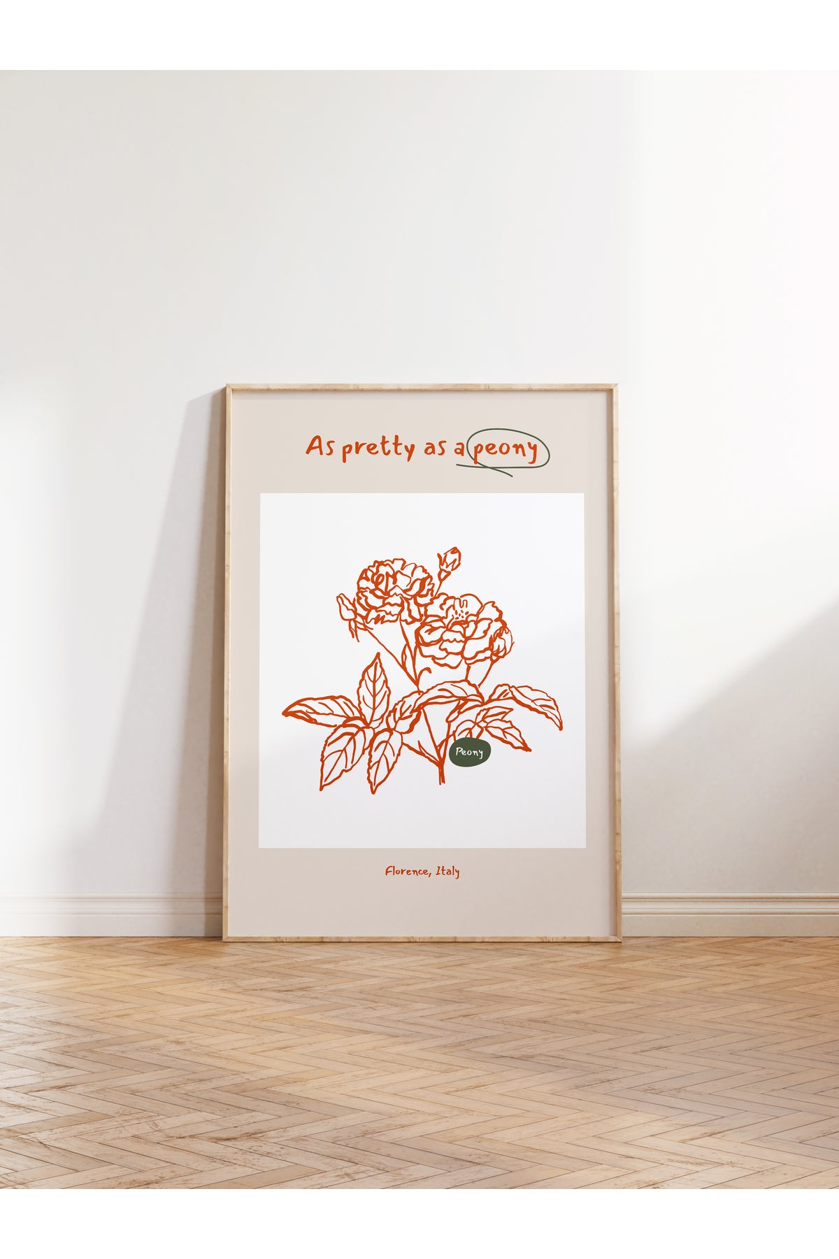 Botanik Poster - Çiçek Çizimi Çerçevesiz Poster