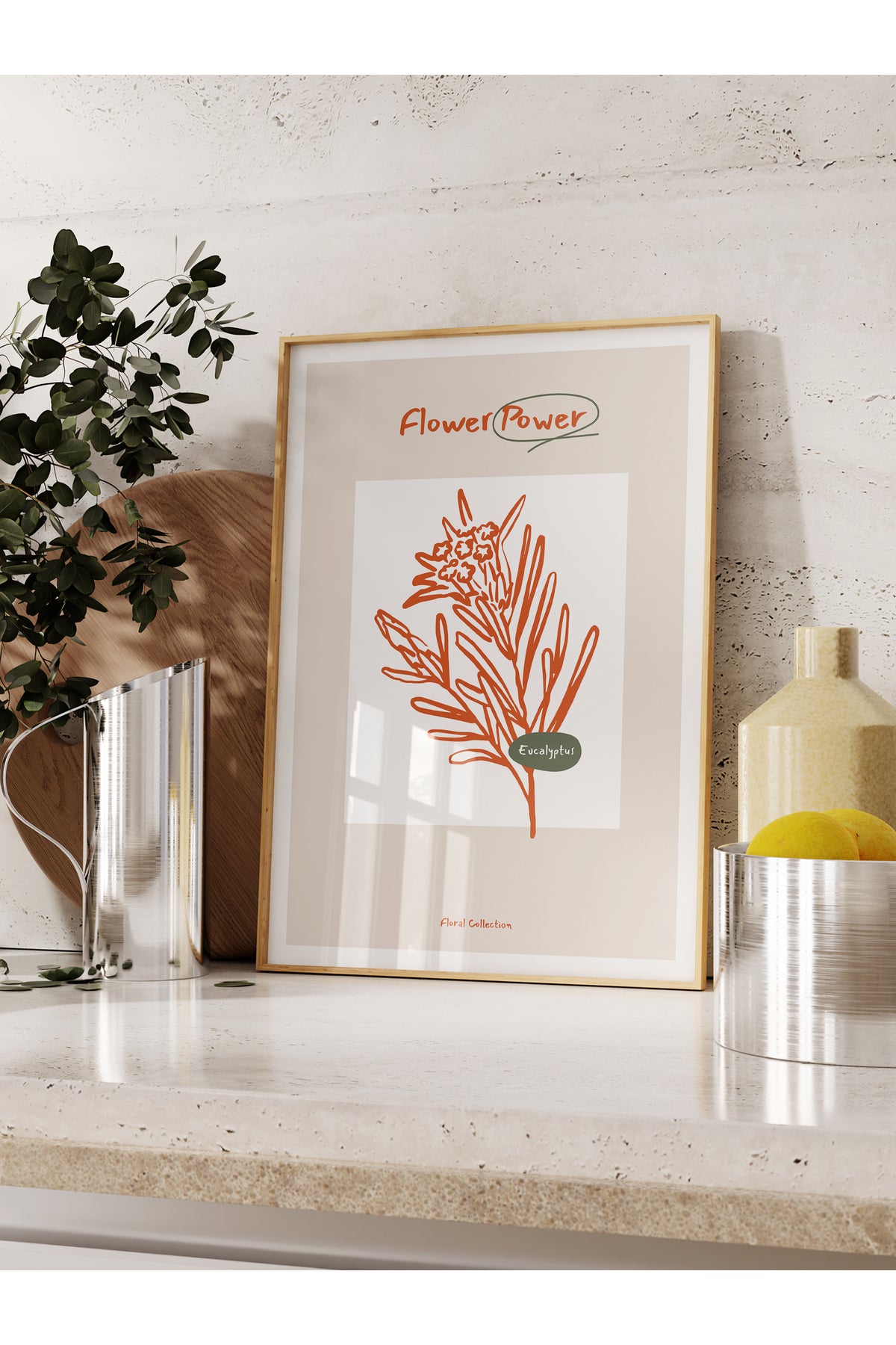Botanik Poster - Çiçek Çizimi Çerçevesiz Poster