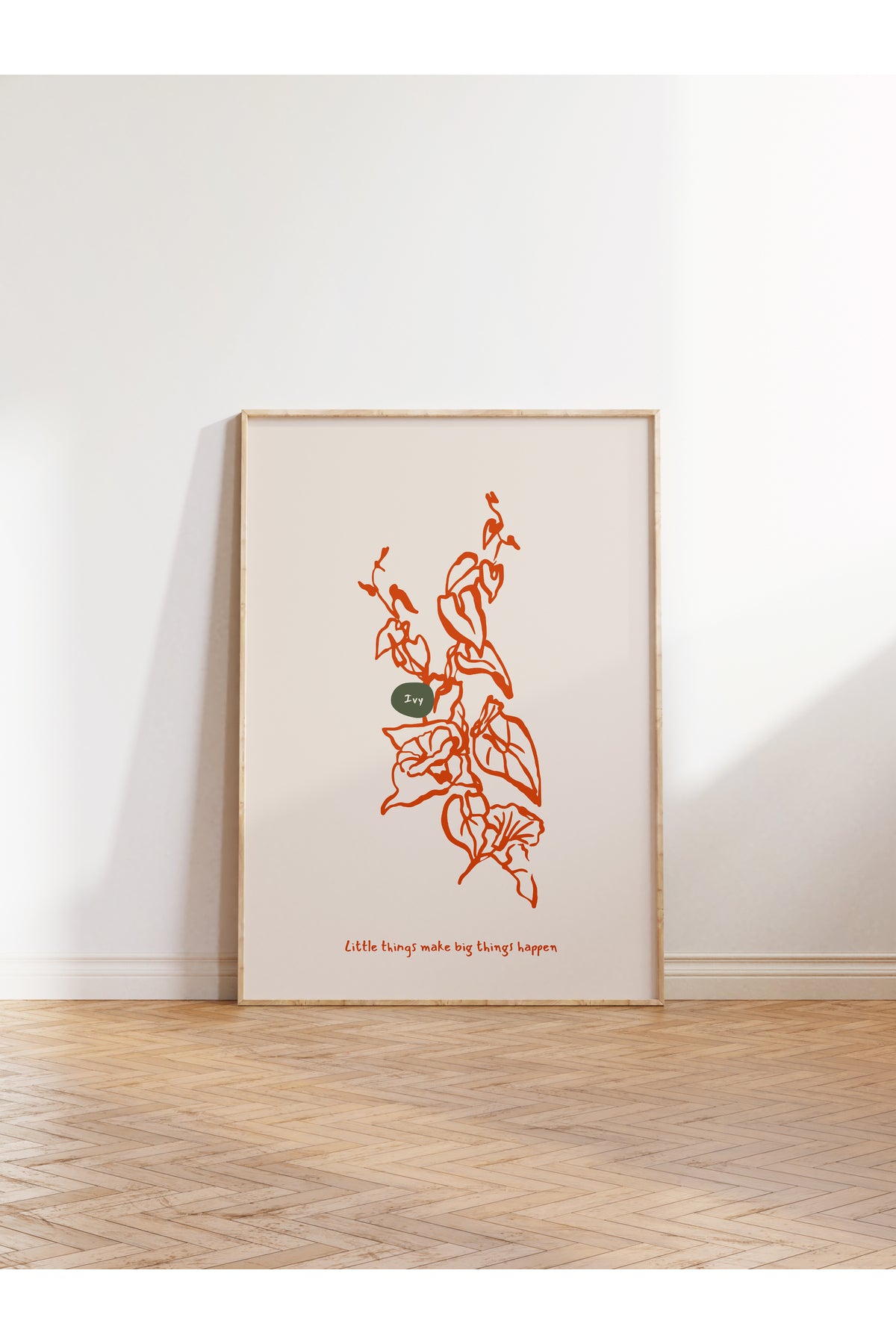 Botanik Poster - Çiçek Çizimi Çerçevesiz Poster