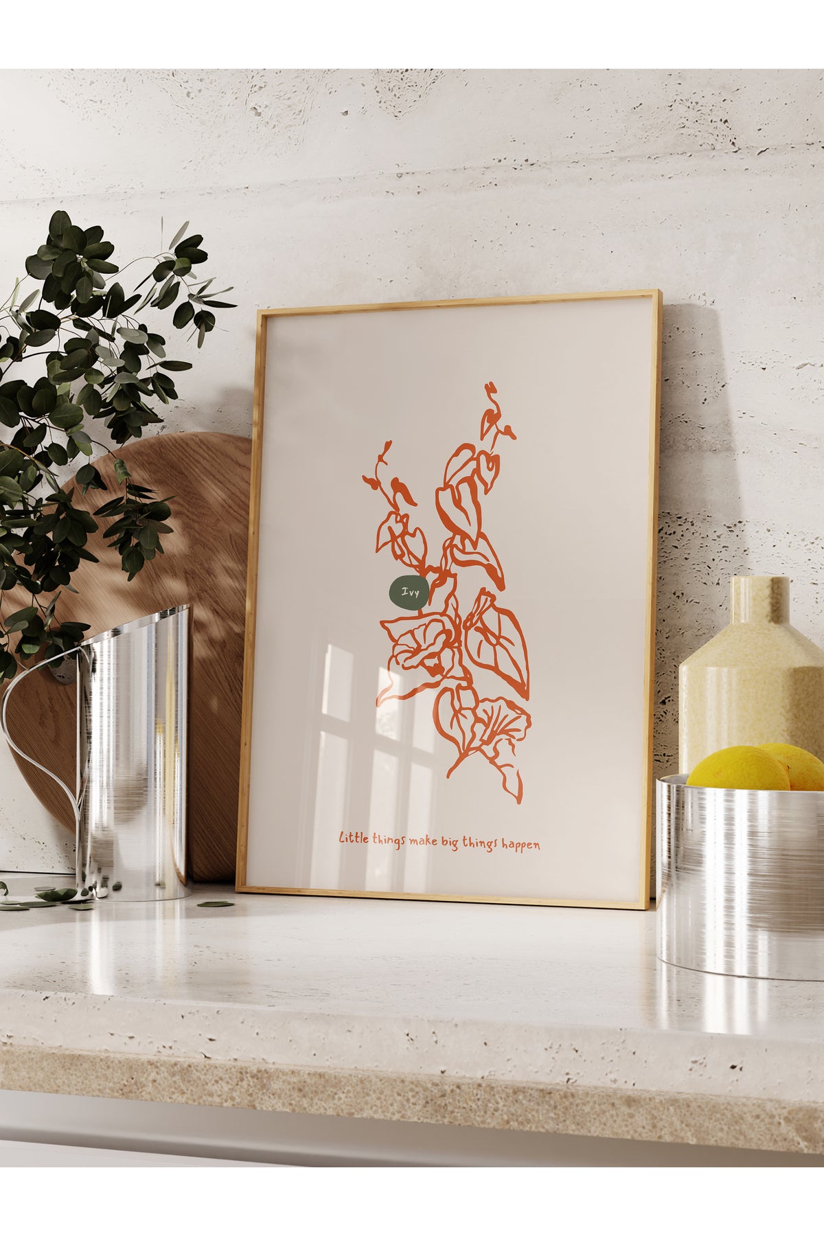 Botanik Poster - Çiçek Çizimi Çerçevesiz Poster
