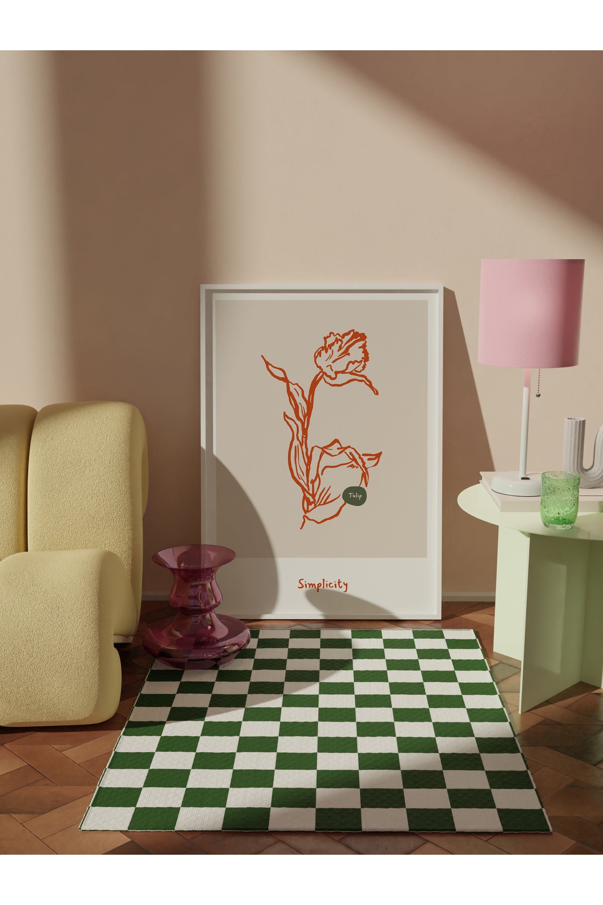 Botanik Poster - Çiçek Çizimi Çerçevesiz Poster