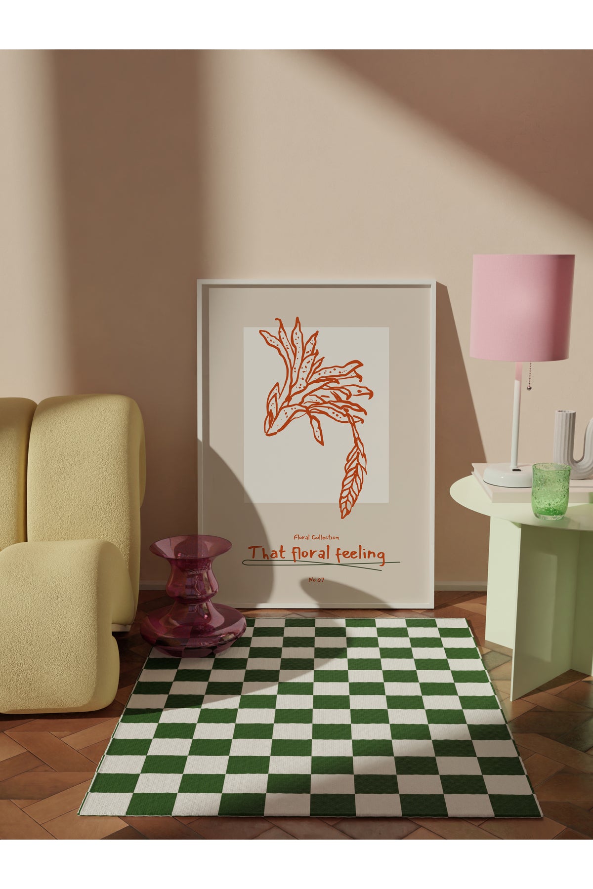 Botanik Poster - Çiçek Çizimi Çerçevesiz Poster