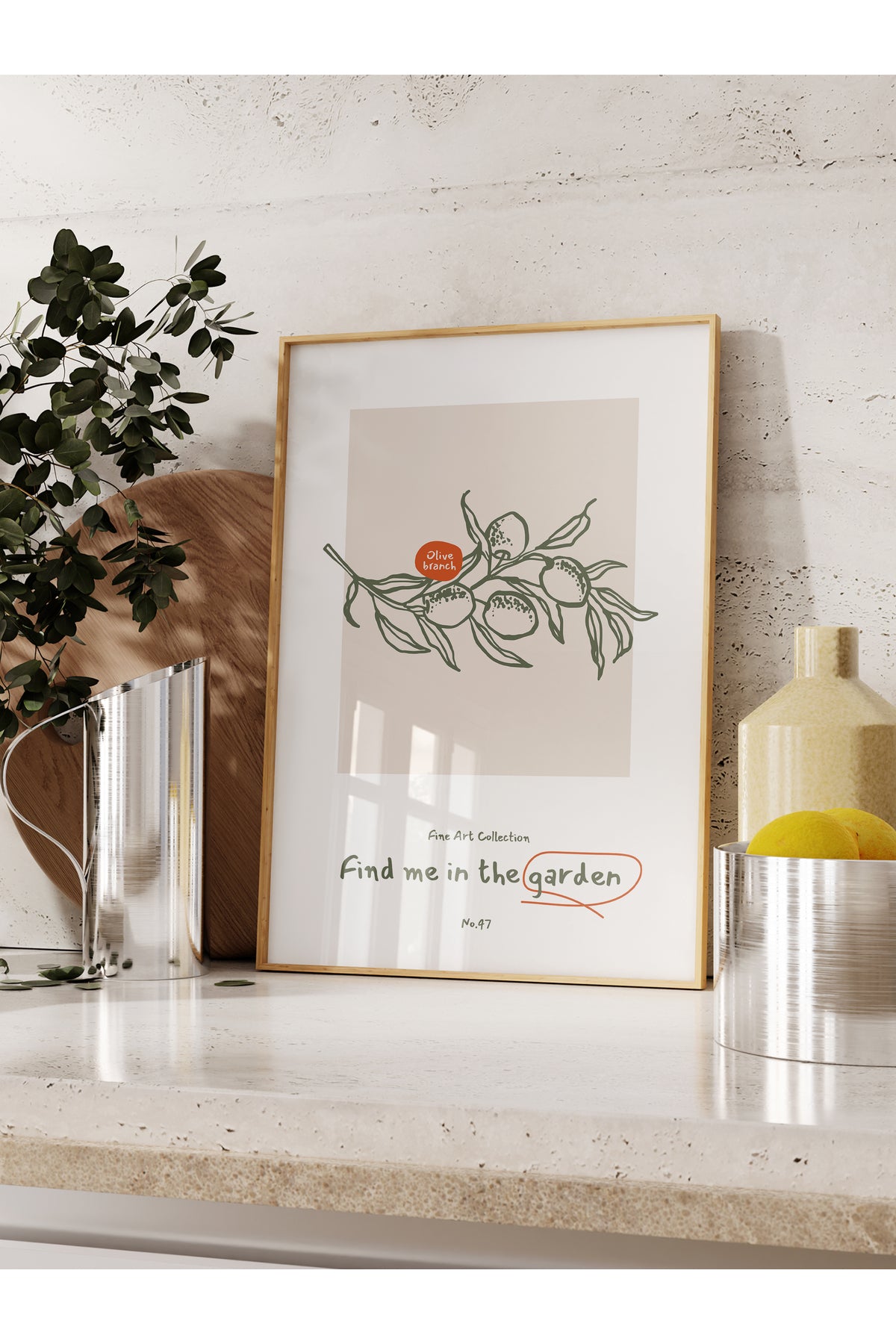 Botanik Poster - Çiçek Çizimi Çerçevesiz Poster