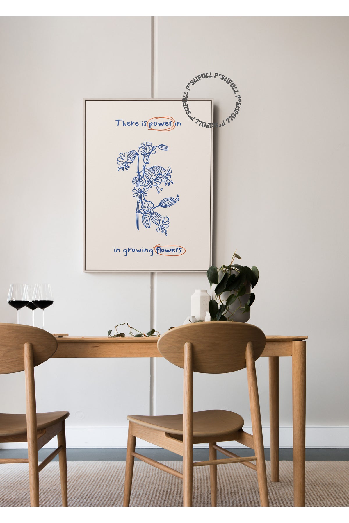 Botanik Poster - Çiçek Çizimi Çerçevesiz Poster