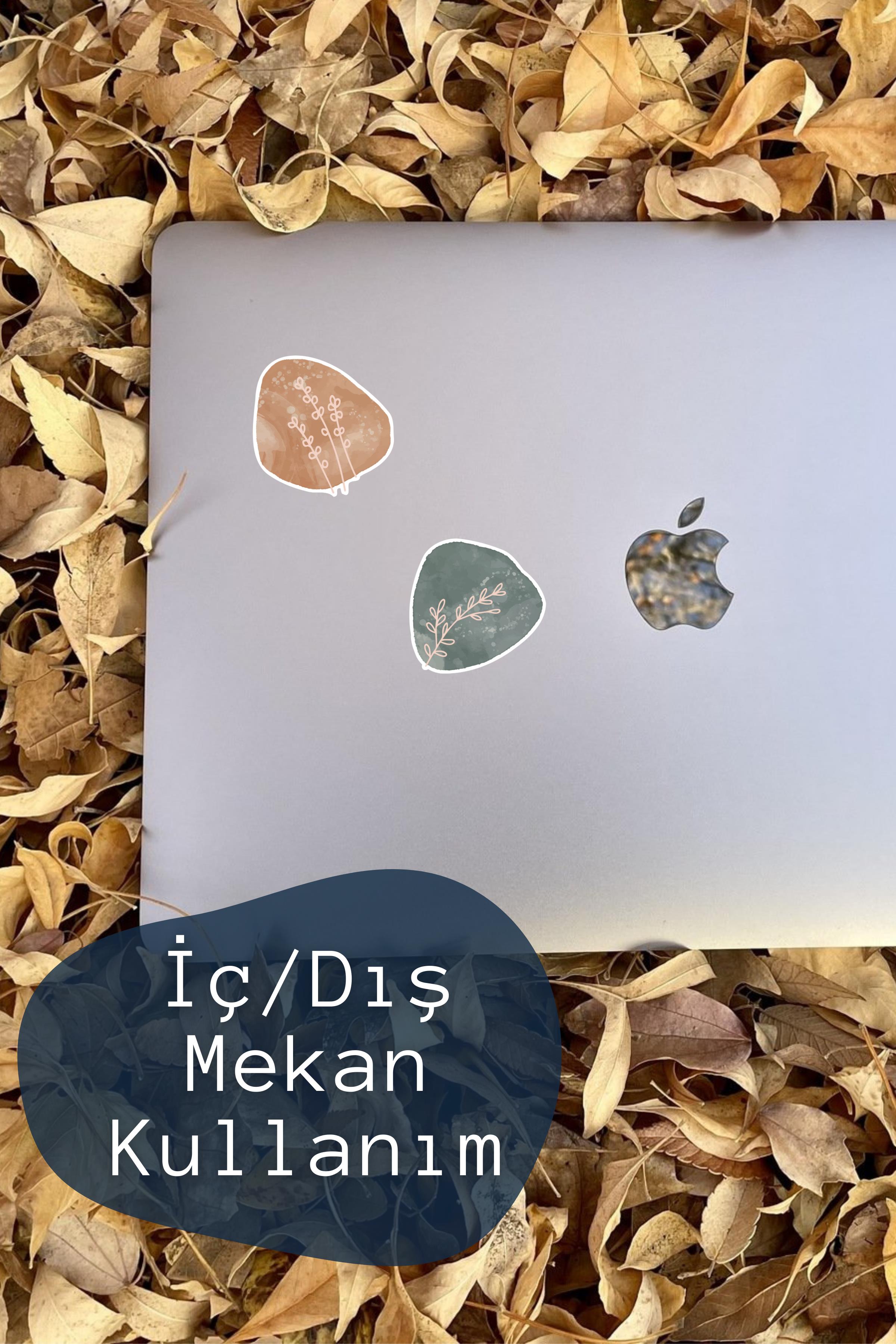 Botanik Temalı Sticker ve Etiket Seti - Orta Boy - Su Geçirmez, Kalın Yapışkanlı Sticker Seti