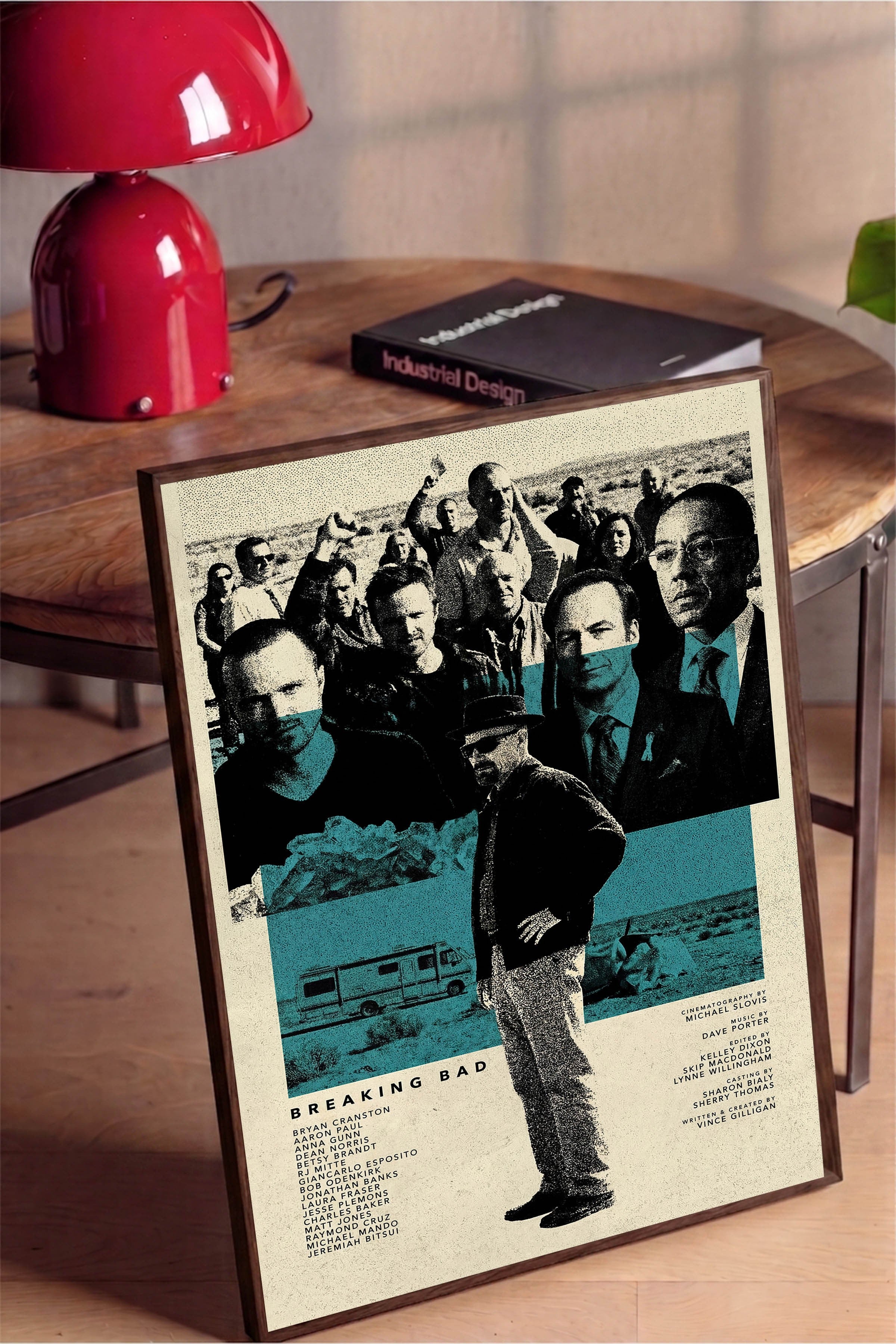 Breaking Bad Kahverengi Çerçeveli Poster, Sinema ve Dizi Tablo, Film Dizi Afişleri NO:112765