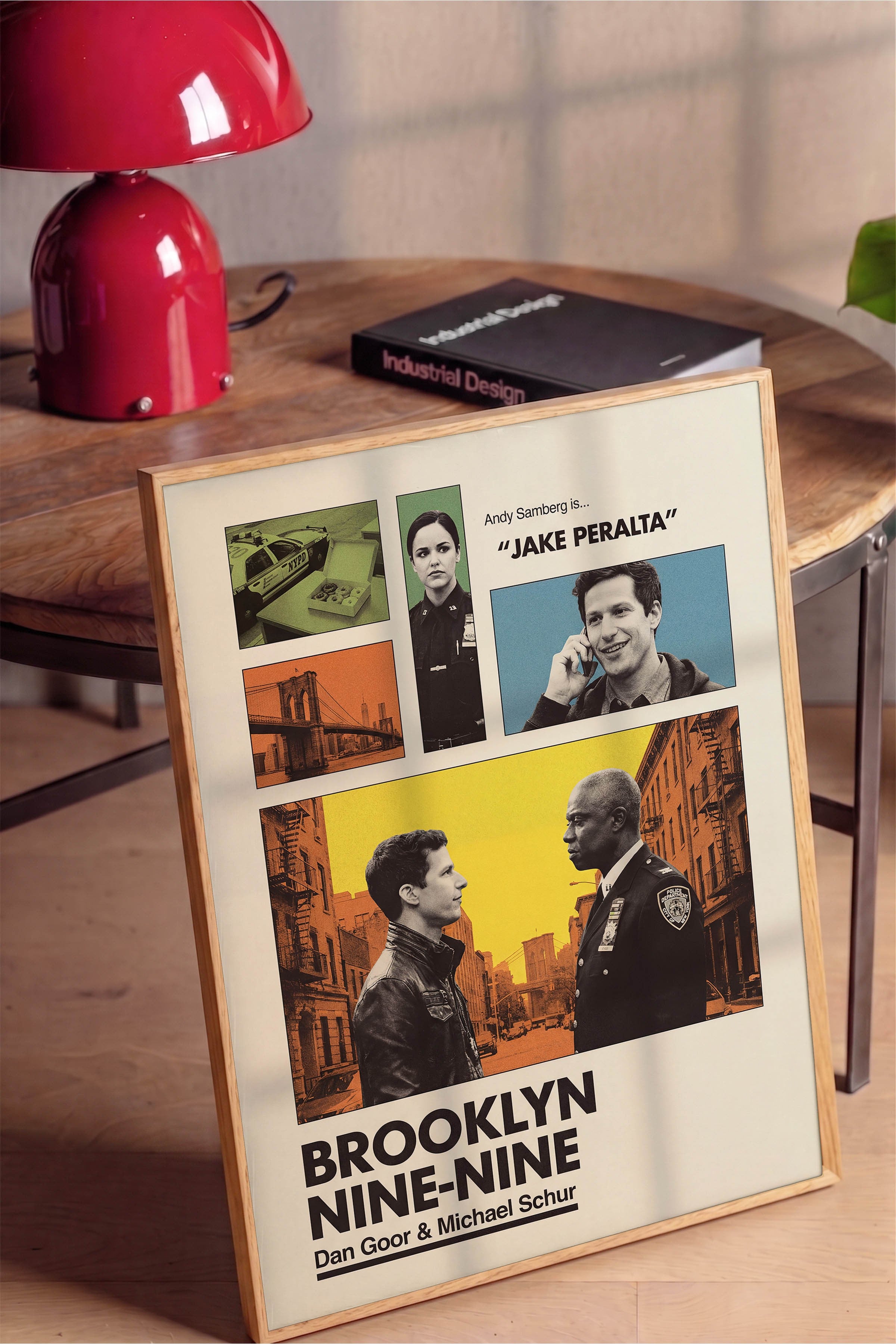 Brooklyn Nine-Nine Ahşap Çerçeveli Poster, Sinema ve Dizi Tablo, Film Dizi Afişleri NO:112923