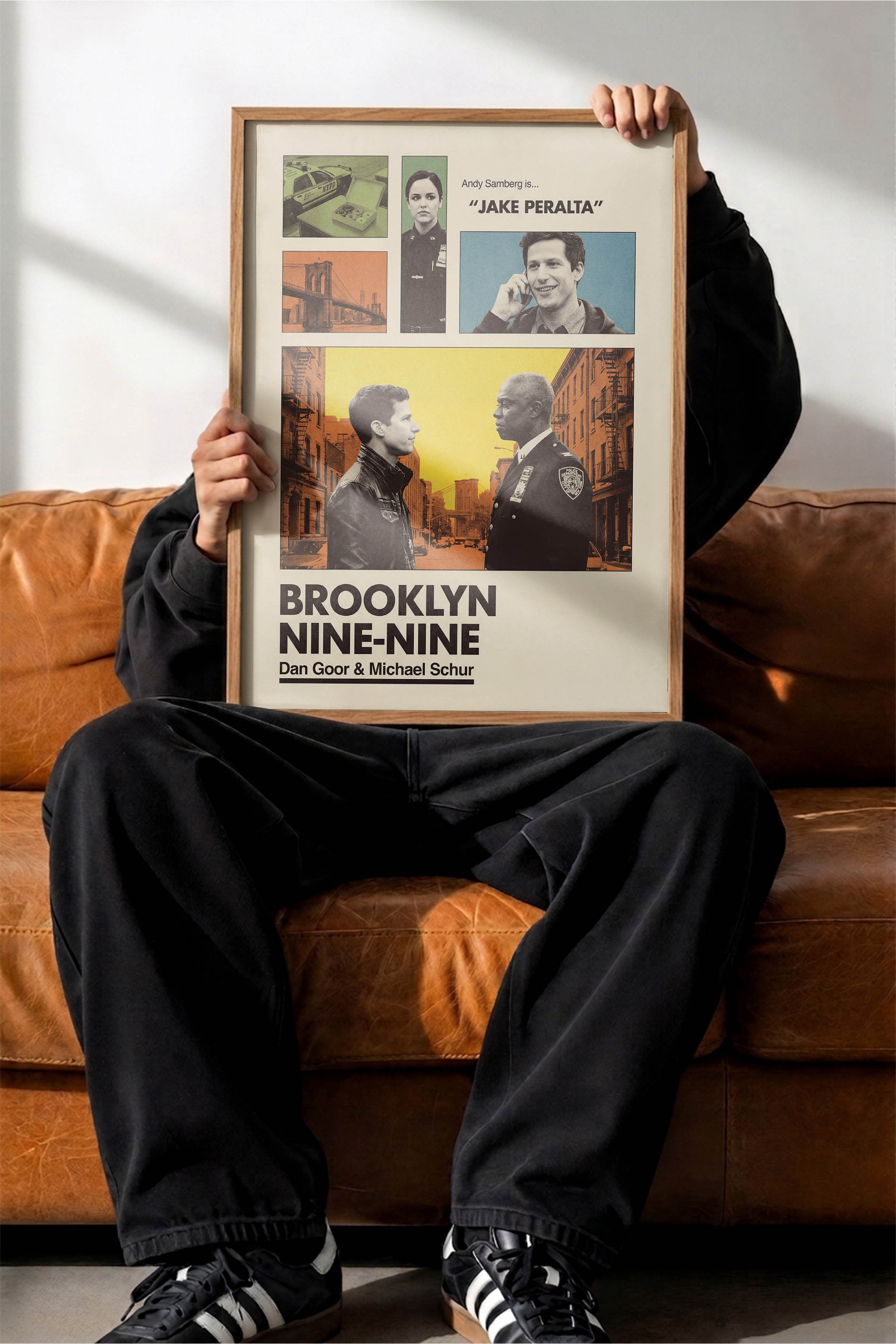Brooklyn Nine-Nine Ahşap Çerçeveli Poster, Sinema ve Dizi Tablo, Film Dizi Afişleri NO:112923