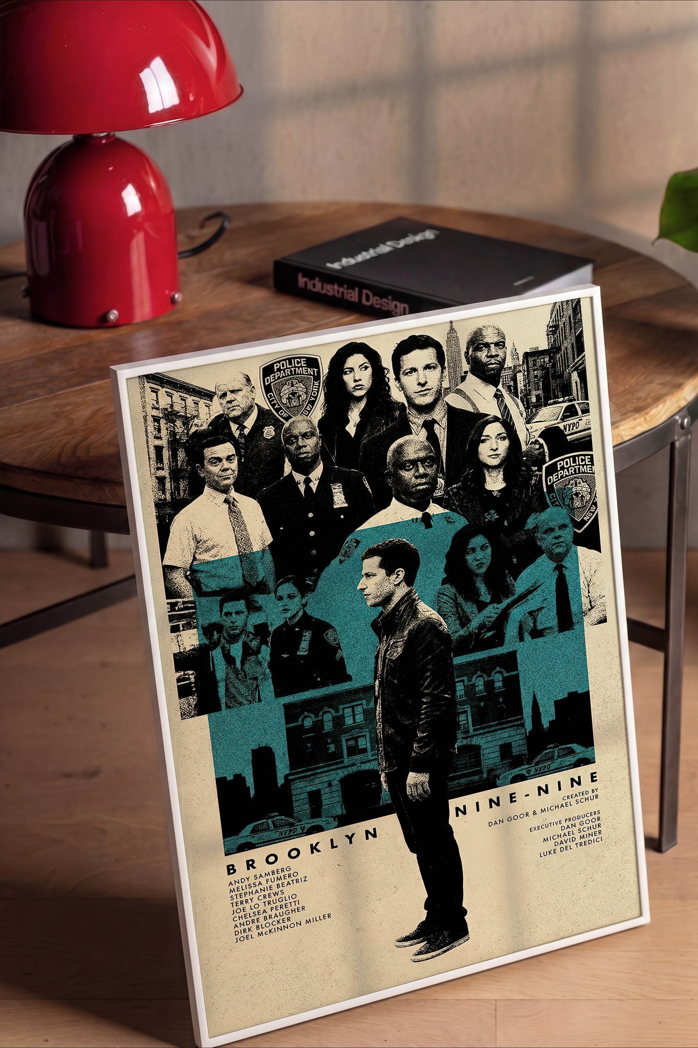 Brooklyn Nine-Nine Beyaz Çerçeveli Poster, Sinema ve Dizi Tablo, Film Dizi Afişleri NO:112797