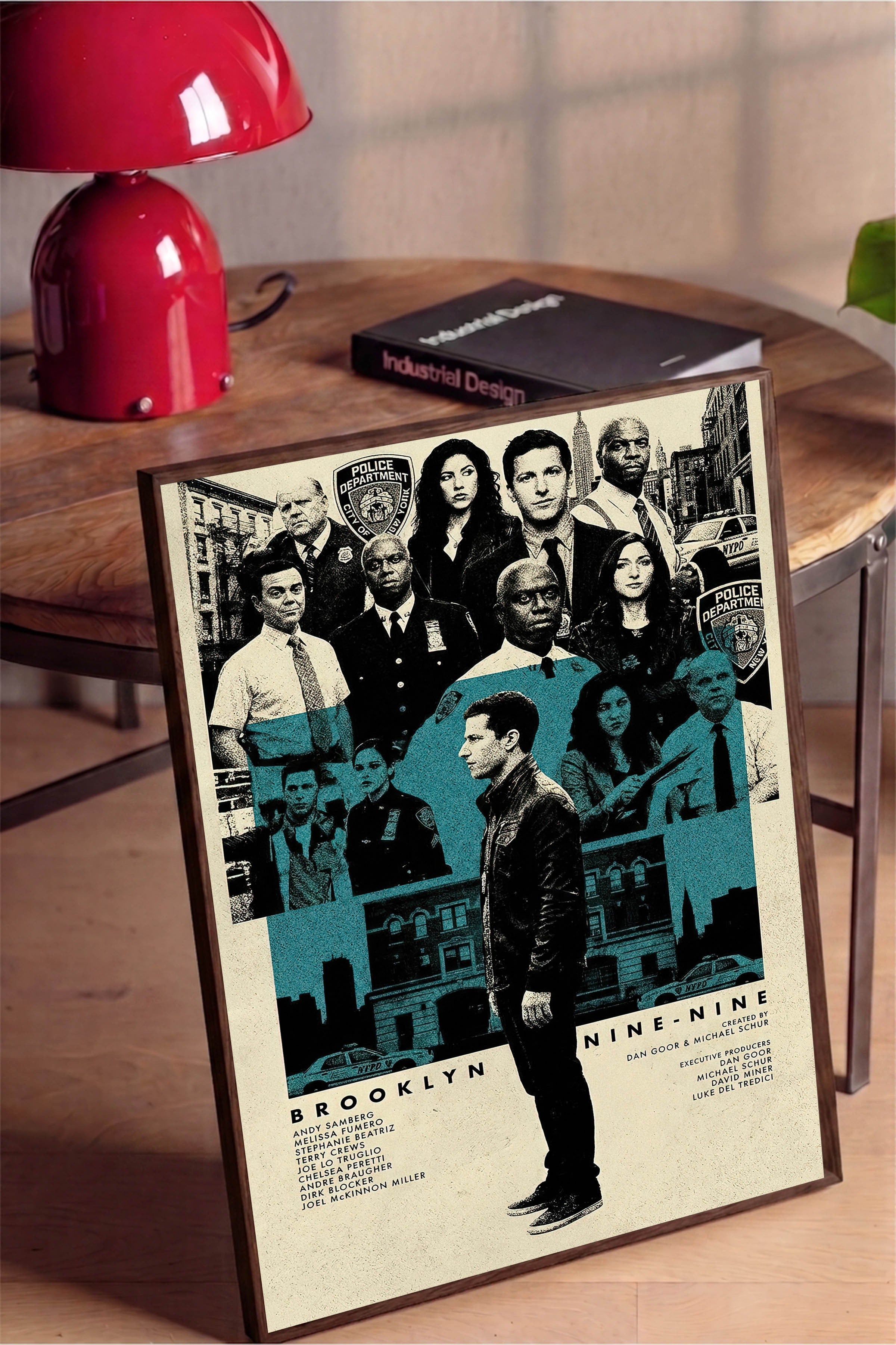 Brooklyn Nine-Nine Kahverengi Çerçeveli Poster, Sinema ve Dizi Tablo, Film Dizi Afişleri NO:112797