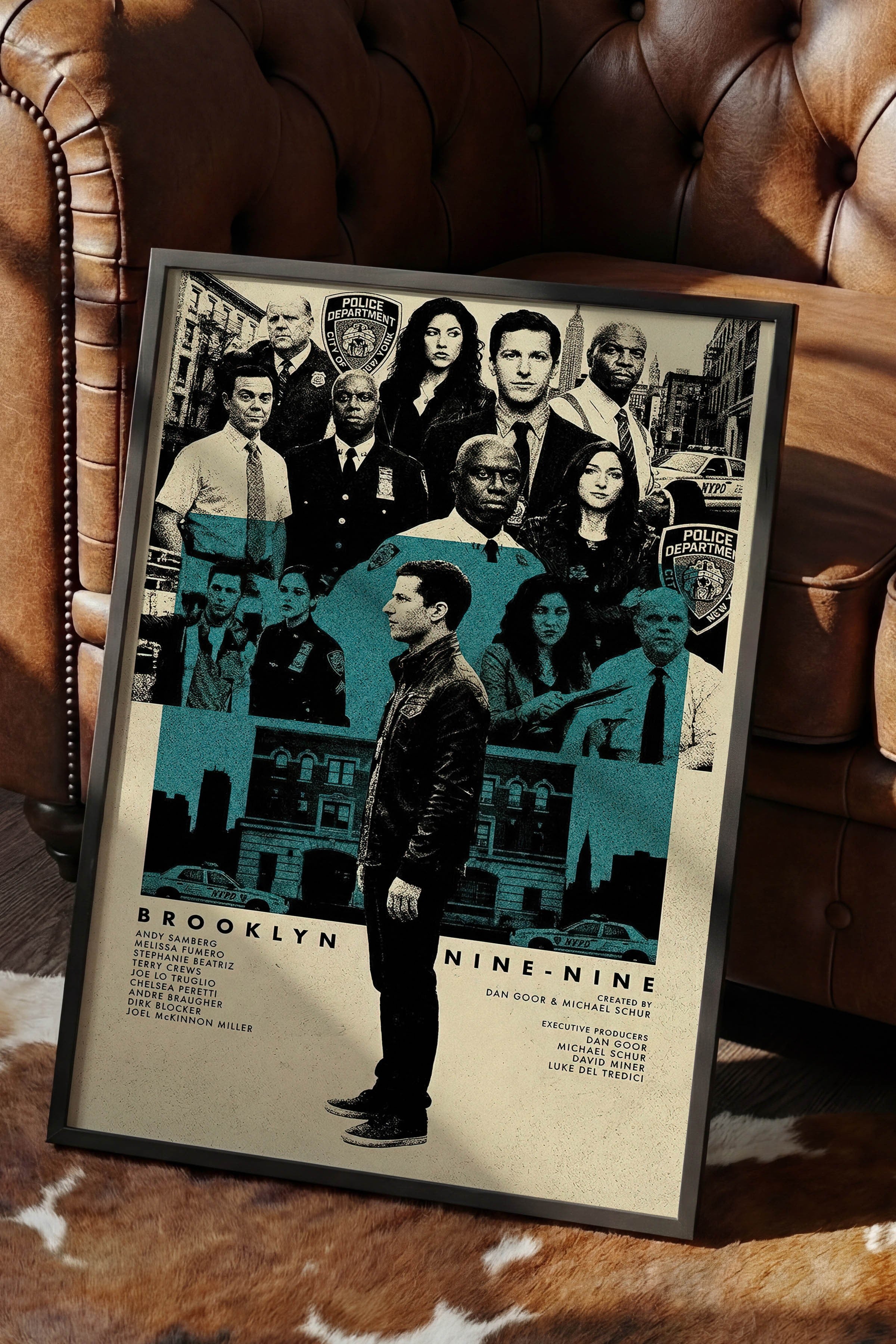 Brooklyn Nine-Nine Siyah Çerçeveli Poster, Sinema ve Dizi Tablo, Film Dizi Afişleri NO:112797