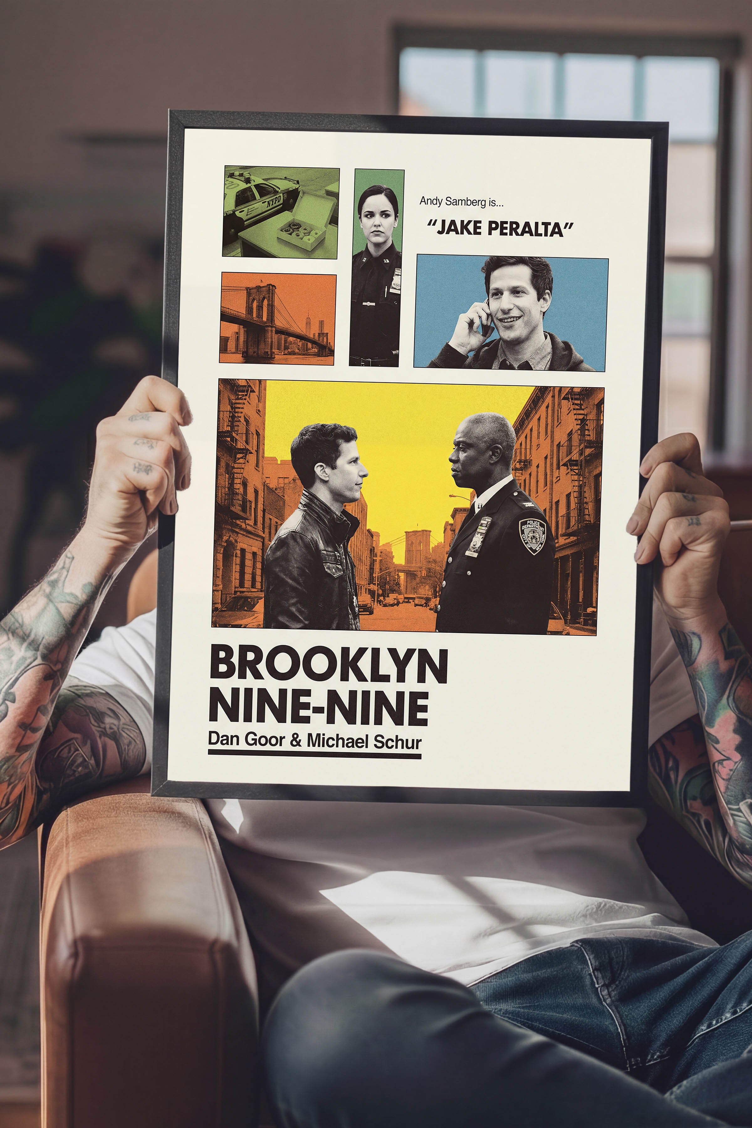 Brooklyn Nine-Nine Siyah Çerçeveli Poster, Sinema ve Dizi Tablo, Film Dizi Afişleri NO:112923