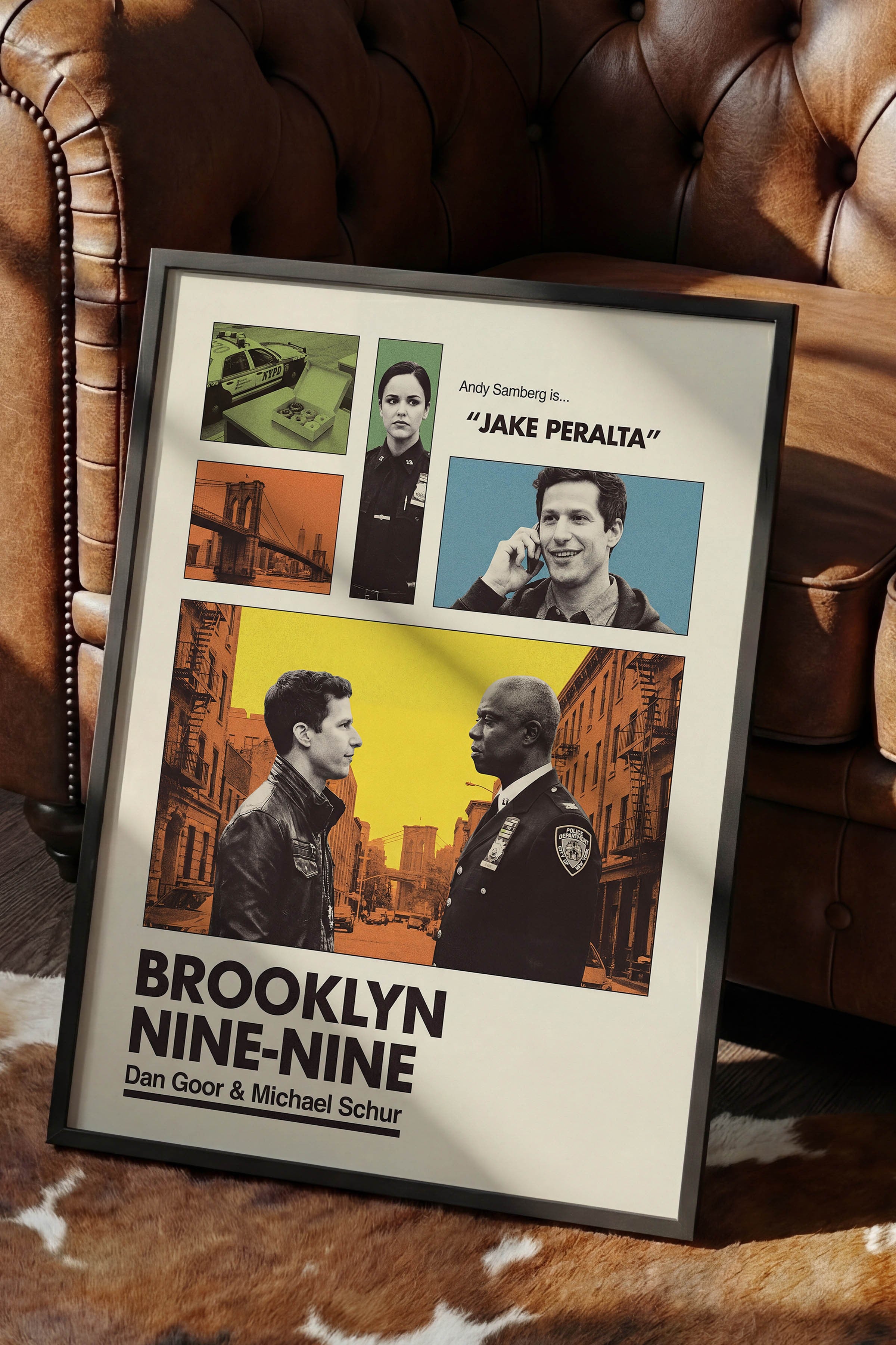 Brooklyn Nine-Nine Siyah Çerçeveli Poster, Sinema ve Dizi Tablo, Film Dizi Afişleri NO:112923