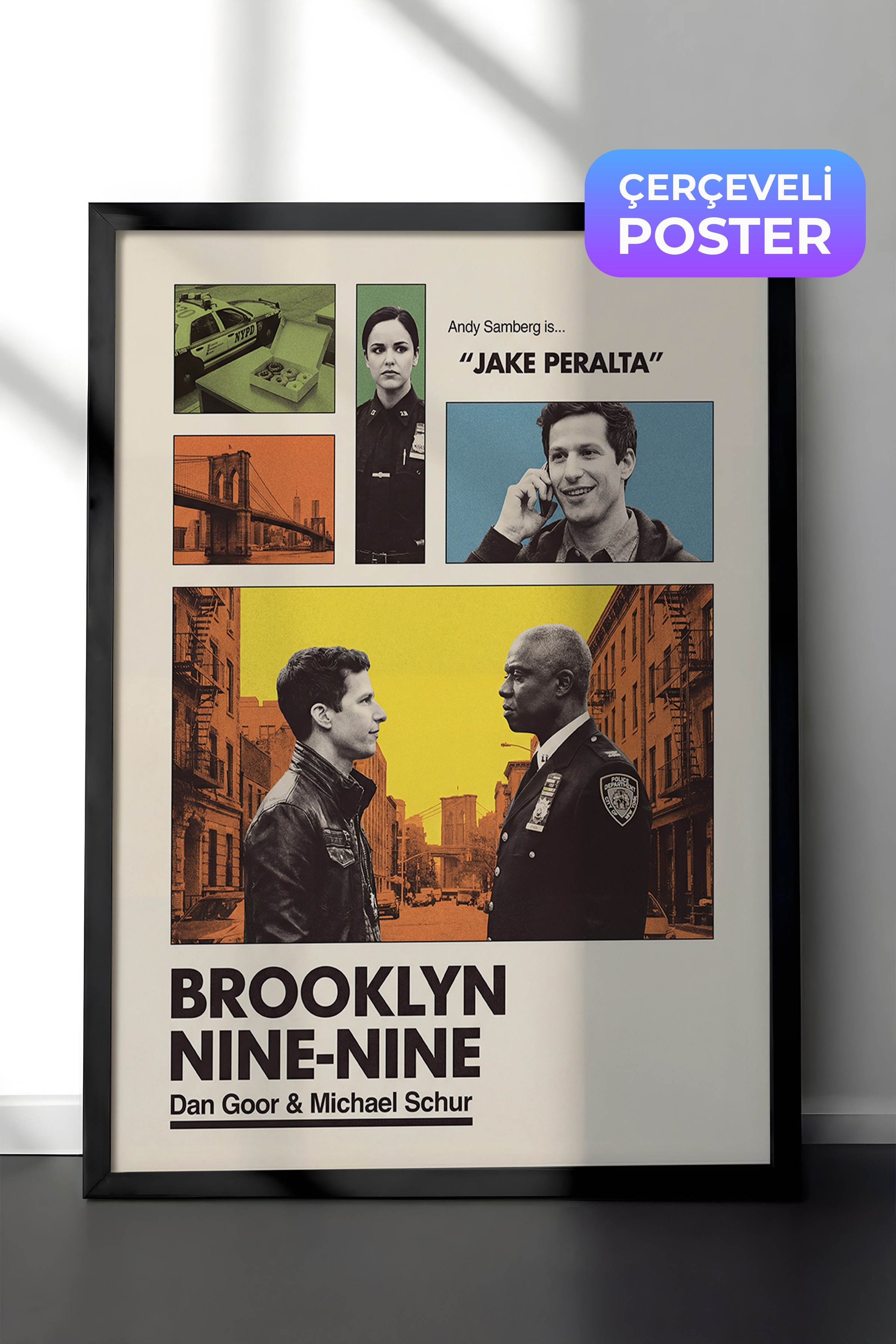 Brooklyn Nine-Nine Siyah Çerçeveli Poster, Sinema ve Dizi Tablo, Film Dizi Afişleri NO:112923