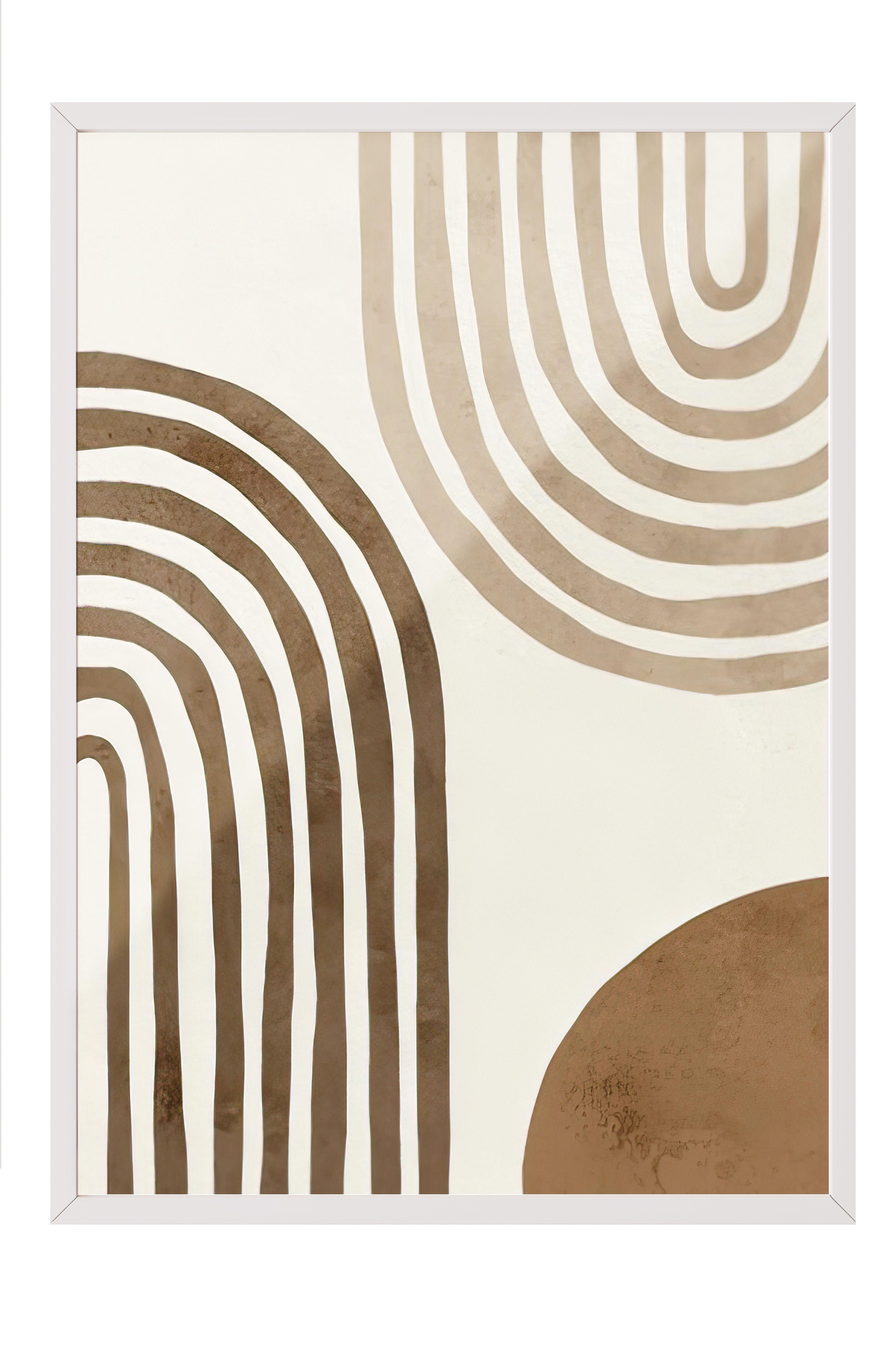 Brown Arches No2 Çerçeveli Tablo, Beyaz Çerçeve ve Poster, Duvar Tablosu Comfort Serisi NO:108333