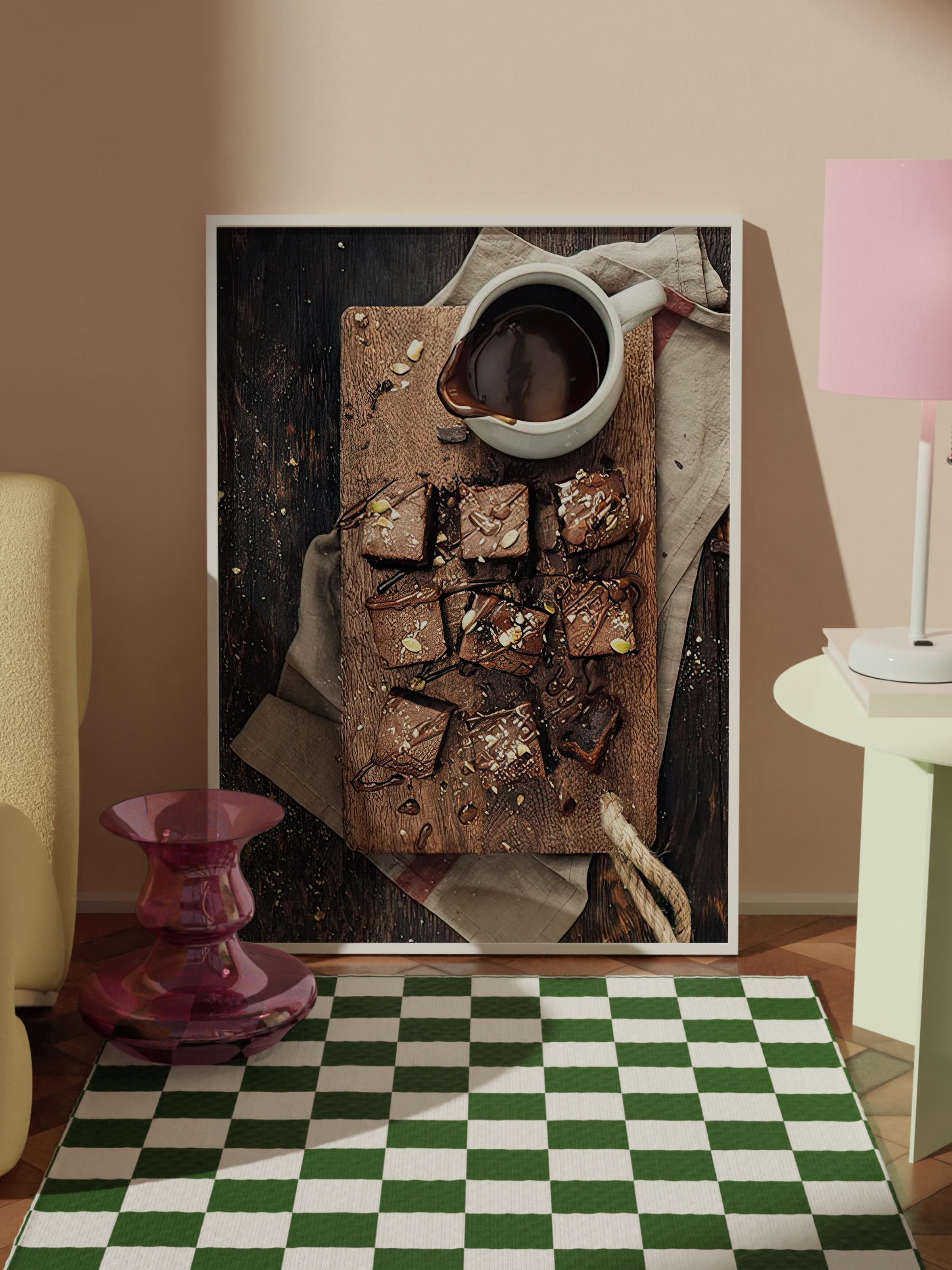 Brownies Çerçeveli Tablo, Beyaz Çerçeve ve Poster, Dikey Duvar Tablosu Comfort Serisi NO:108402