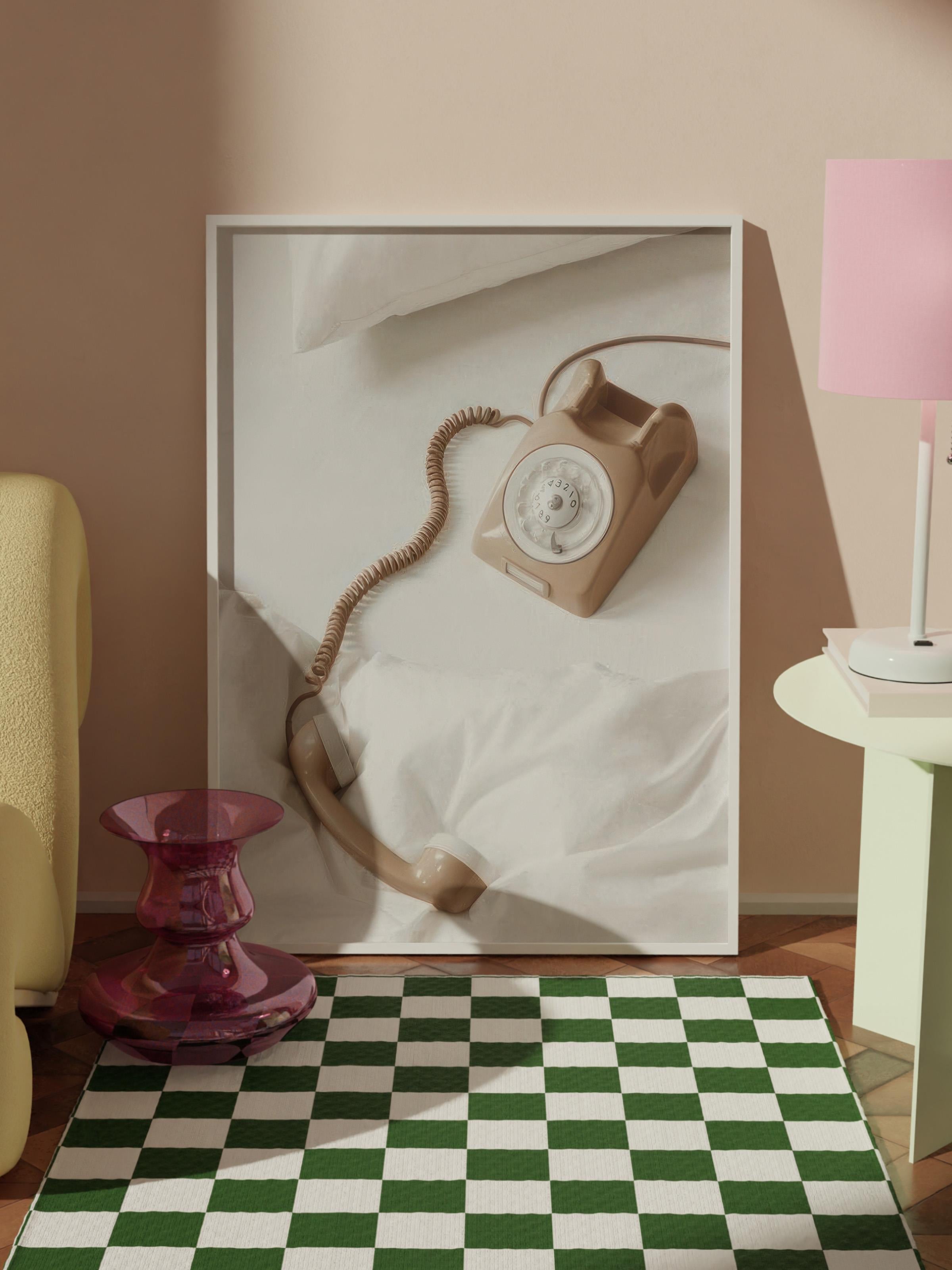 Call Me Çerçeveli Tablo, Beyaz Çerçeve ve Poster, Dikey Duvar Tablosu Comfort Serisi NO:108433