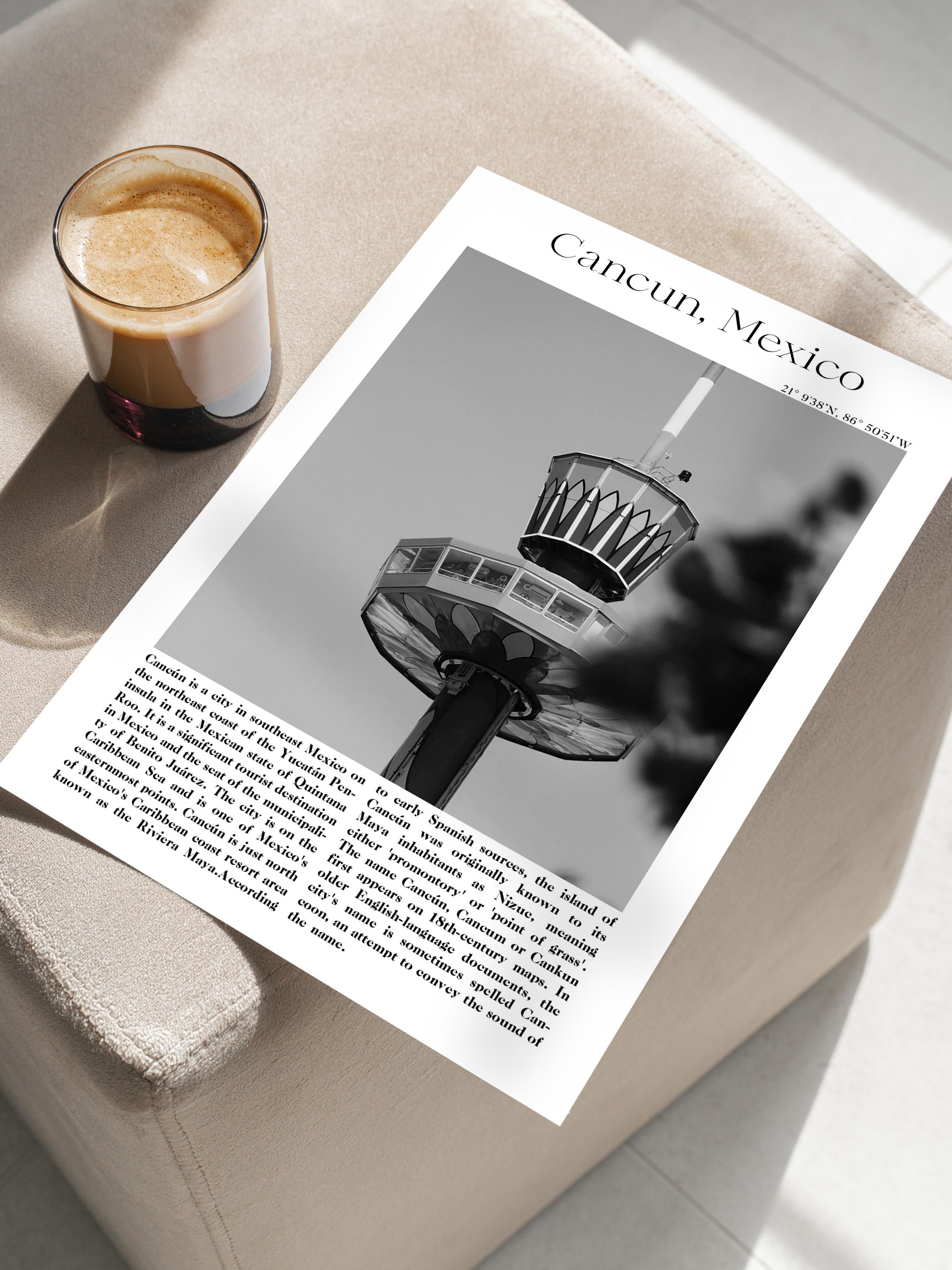 Cancun - Meksika, Şehir Temalı Poster, Çerçevesiz Duvar Posteri, NO:30009