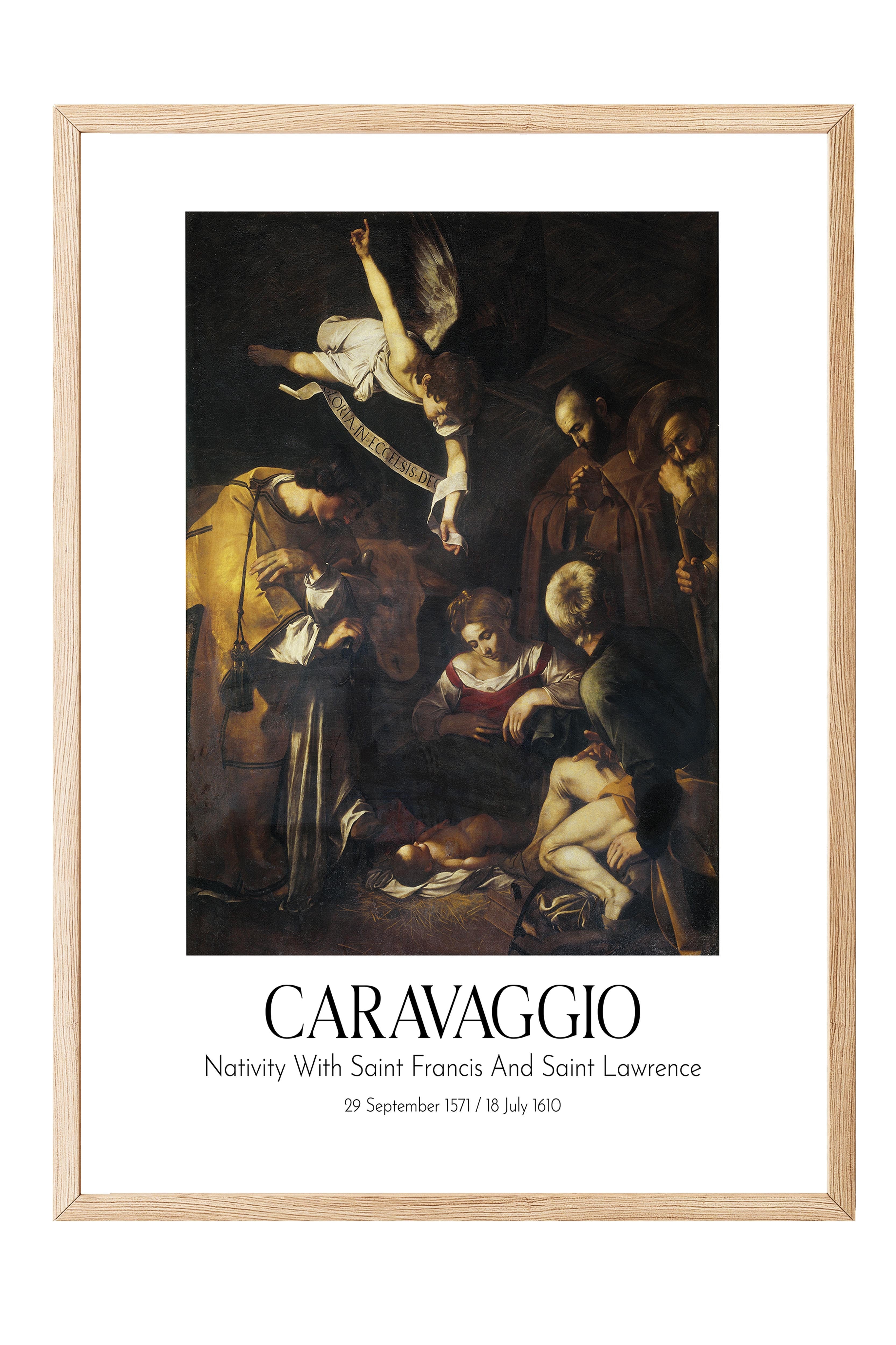 Caravaggio, Ahşap Çerçeveli Tablo, Sanat Serisi NO:111645
